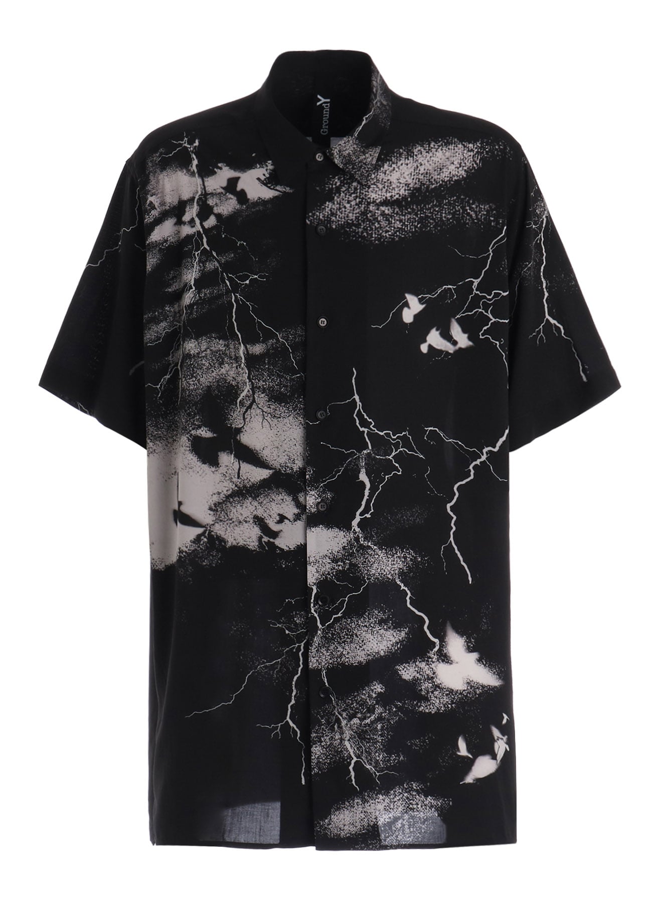 CROW PATTERN SHORT SLEEVE SHIRT