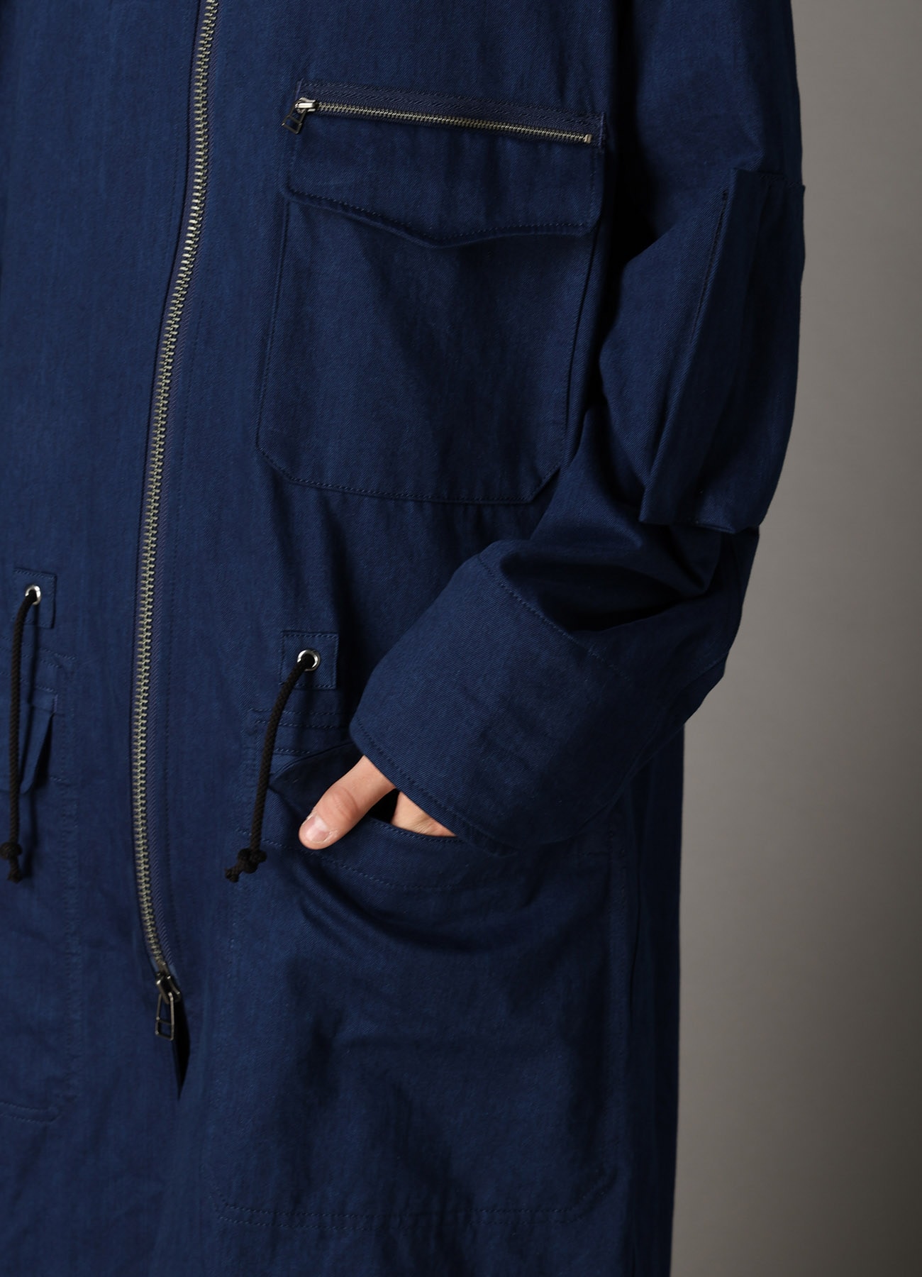 COTTON INDIGO TWILL MODS COAT