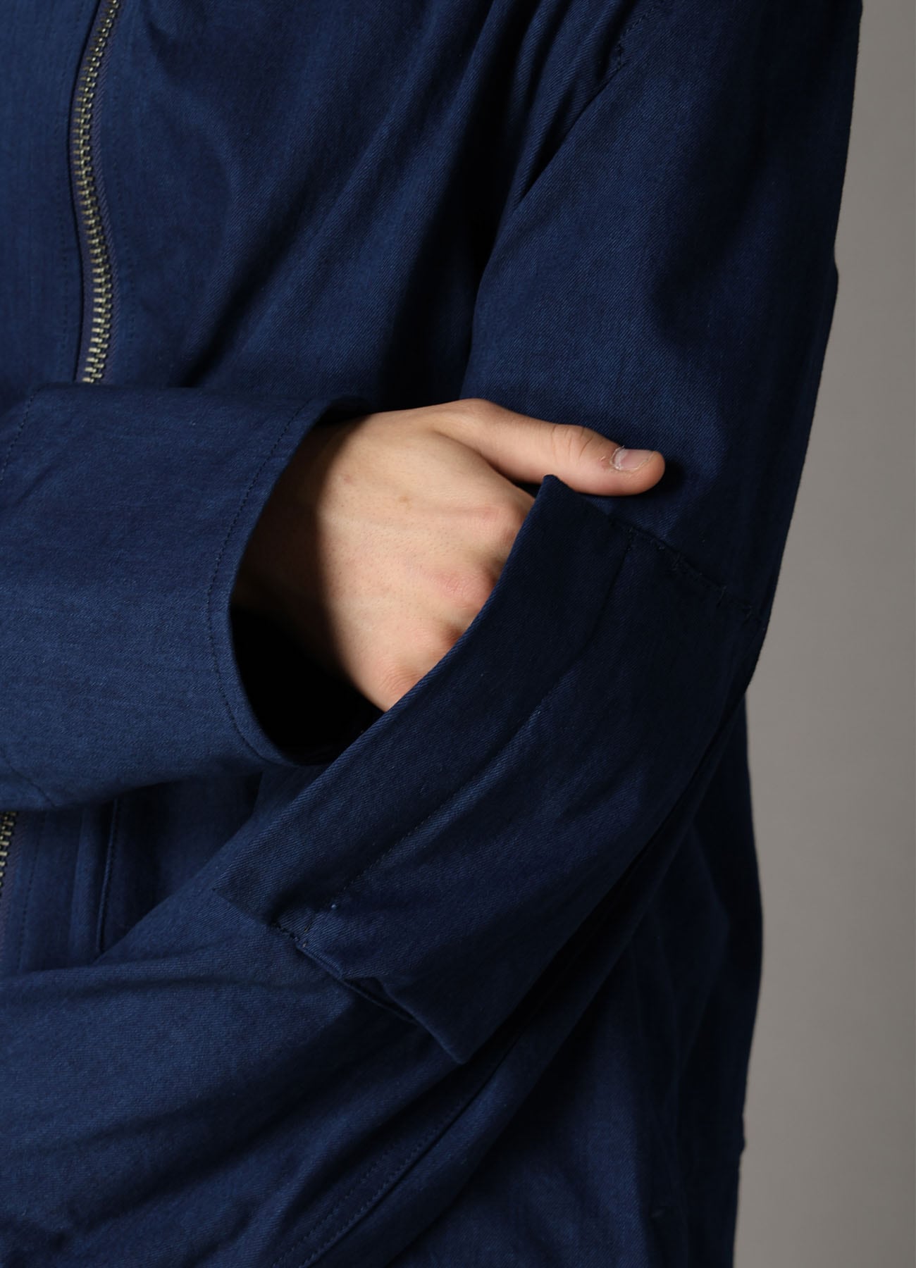 COTTON INDIGO TWILL MODS COAT