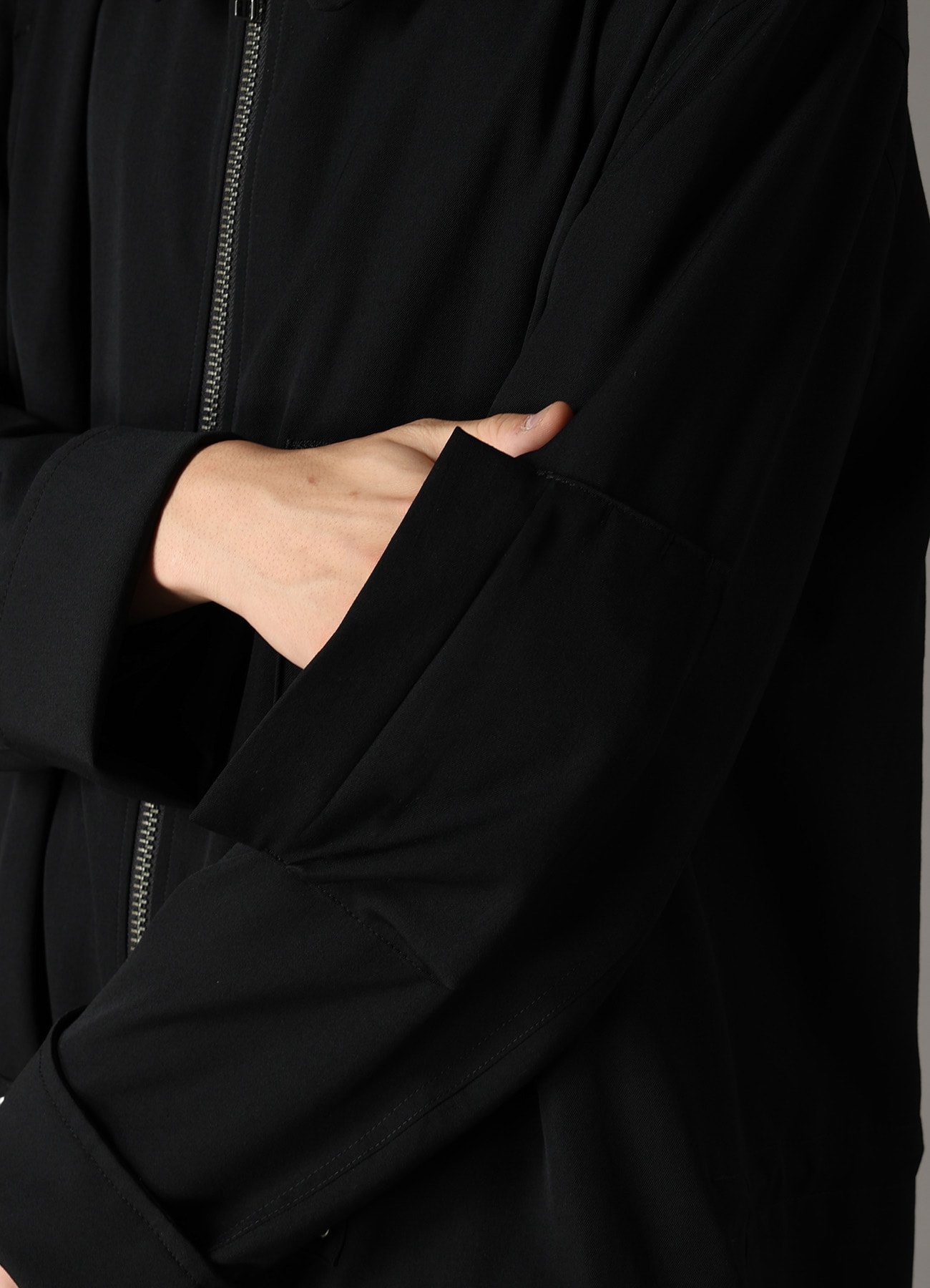 WOOL GABARDINE STAND COLLAR MODS COAT