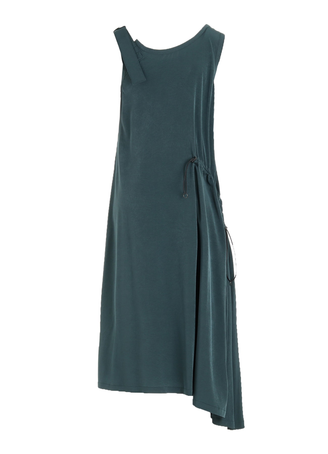 CREPE de CHINE ASYMMETRY DRAWCORD DRESS