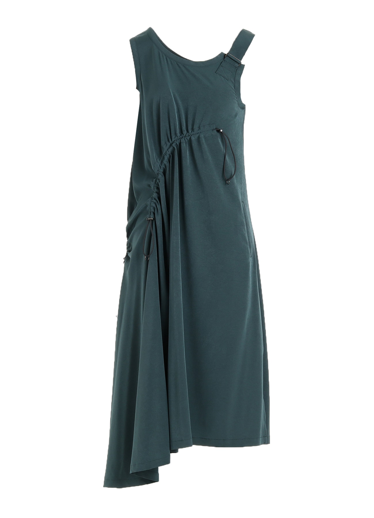 CREPE de CHINE ASYMMETRY DRAWCORD DRESS