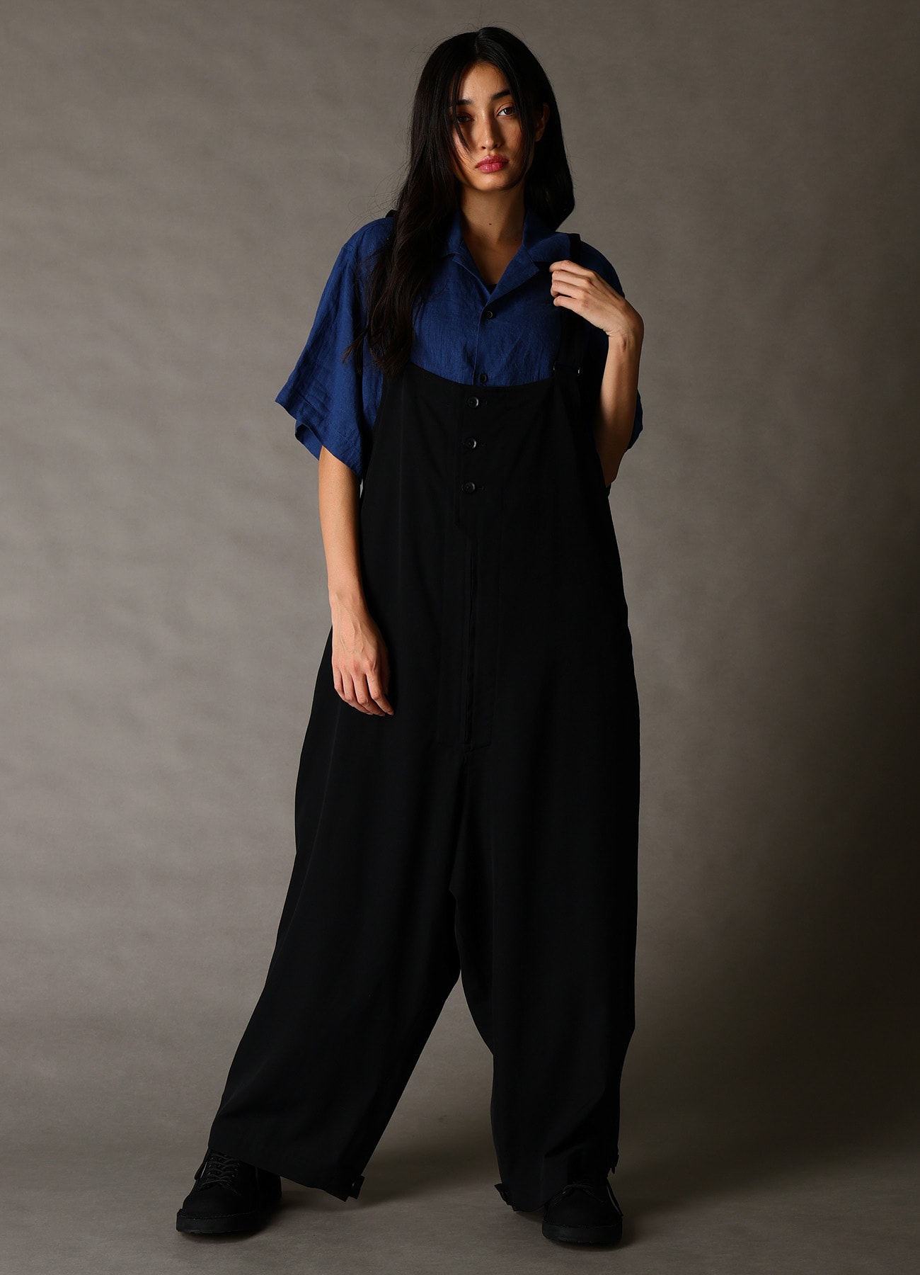 WOOL GABARDINE OVERALLS