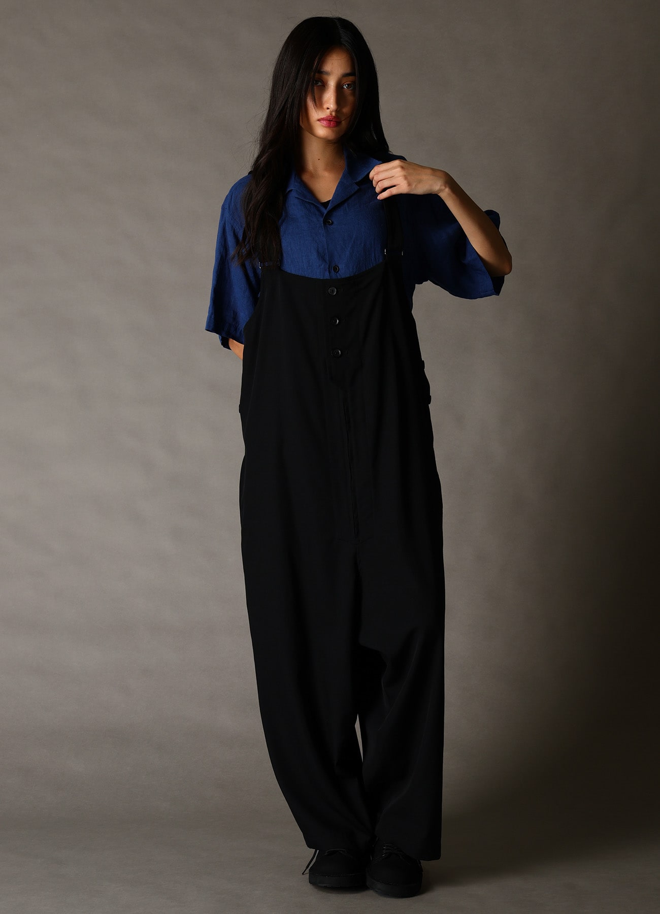WOOL GABARDINE OVERALLS