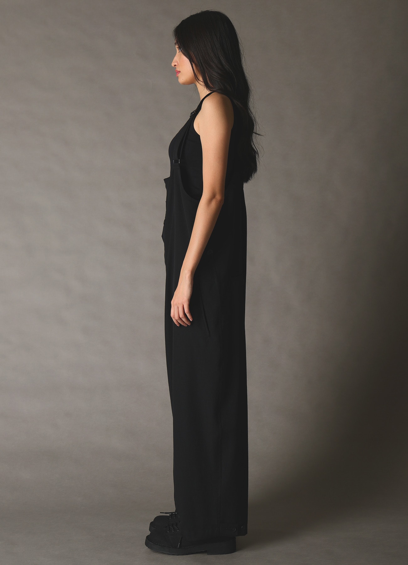 WOOL GABARDINE OVERALLS