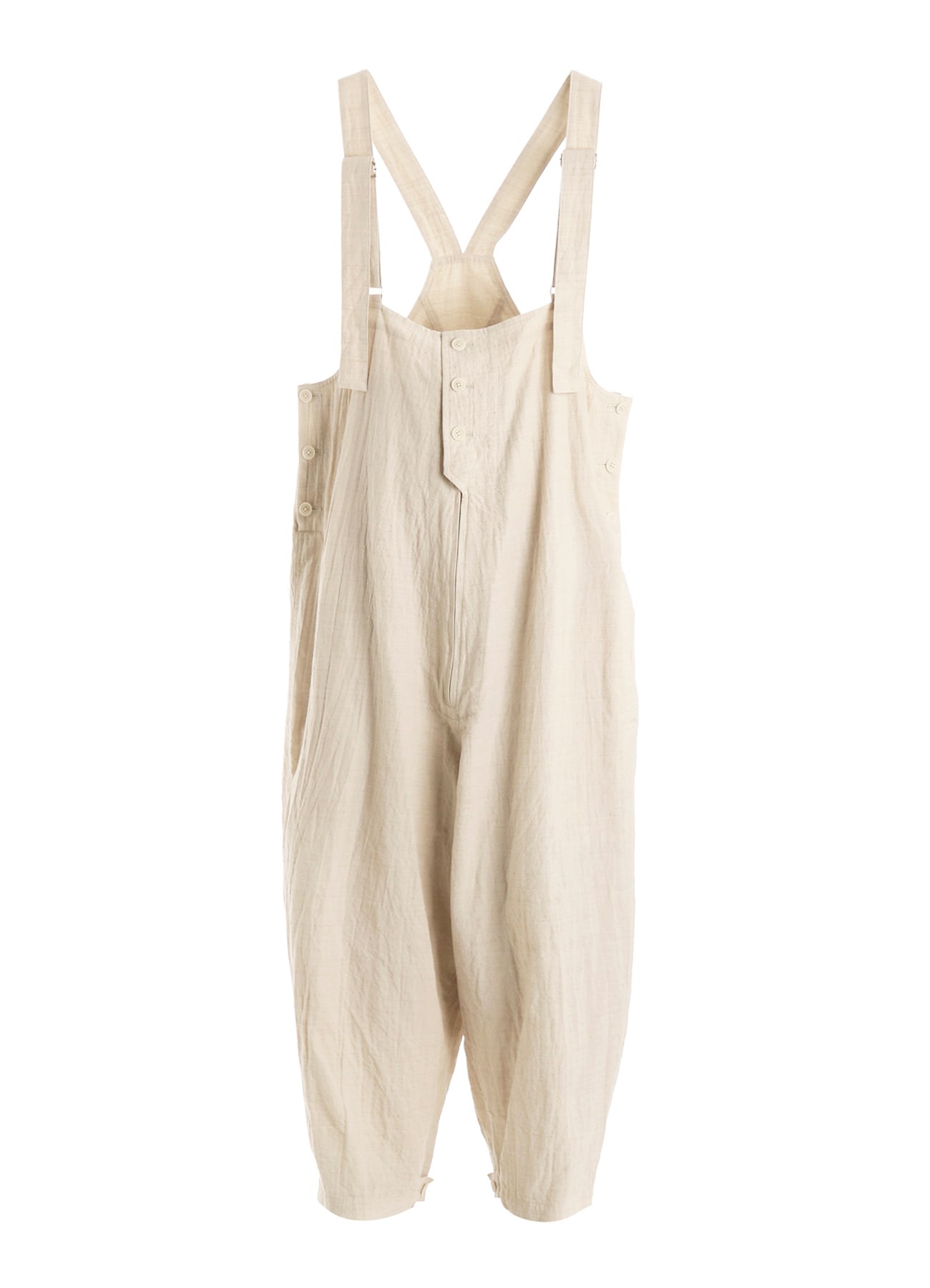 COTTON WOOL FLAX BROAD OVERALLS