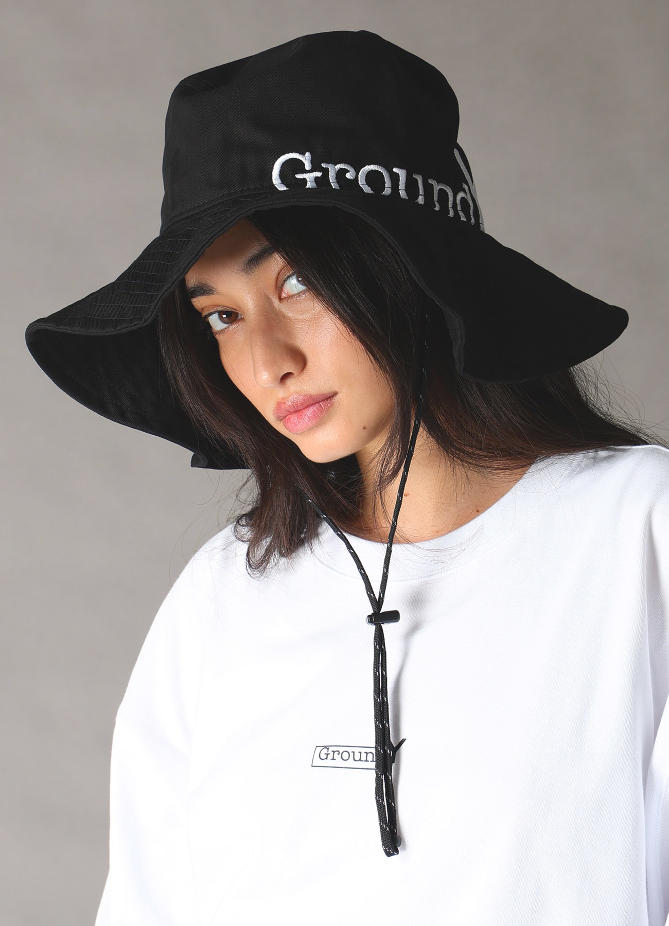 Ground Y×NEW ERA ADV LIGHT GY SIDE LOGO BLK WHT