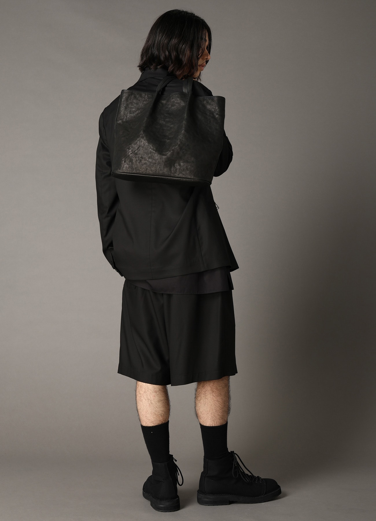 WASHED LEATHER TOTE BAG