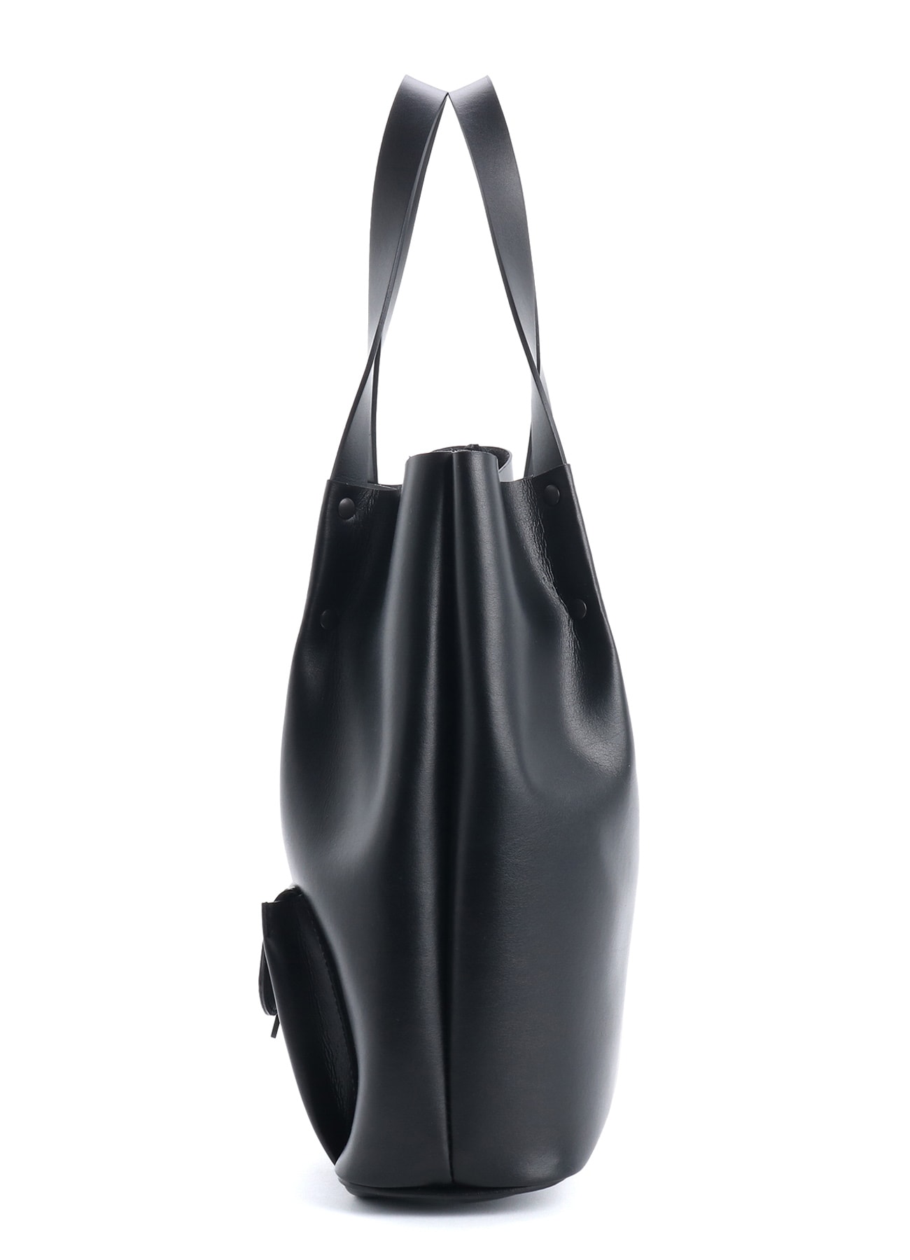 FAUX LEATHER POCKET TOTE BAG