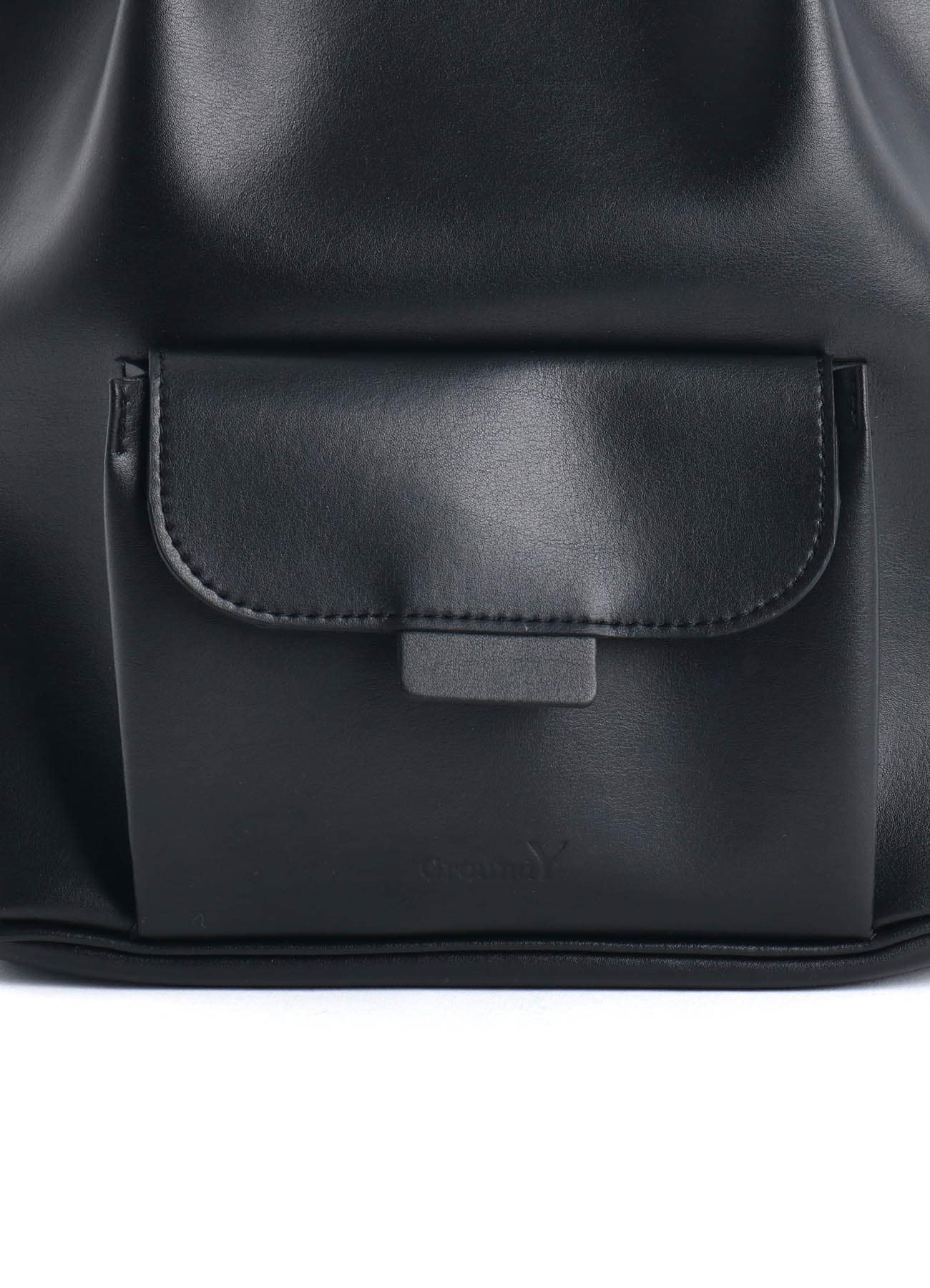 FAUX LEATHER POCKET TOTE BAG