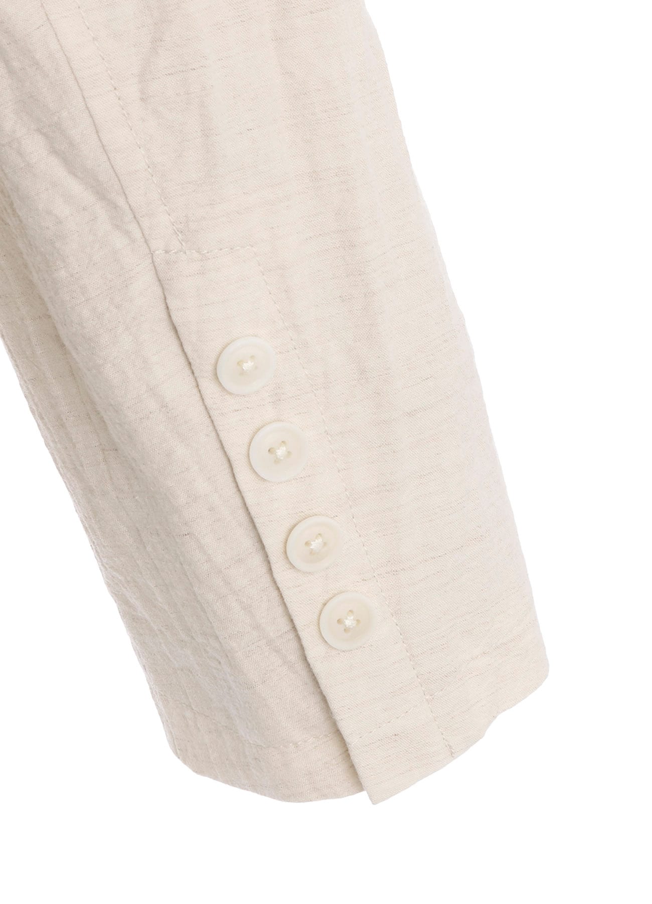 COTTON WOOL FLAX BROAD STAND COLLAR JACKET