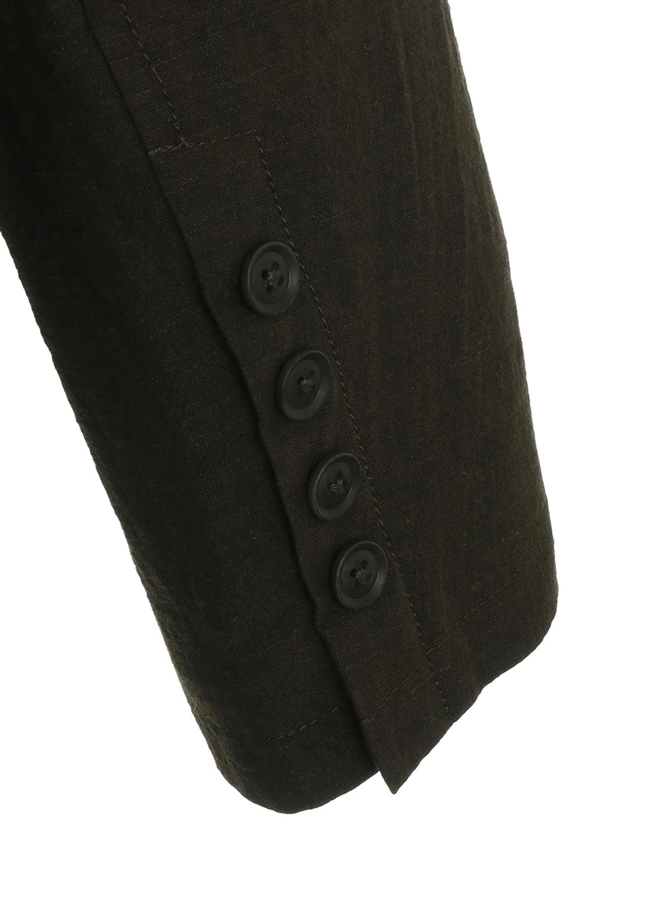 COTTON WOOL FLAX BROAD STAND COLLAR JACKET