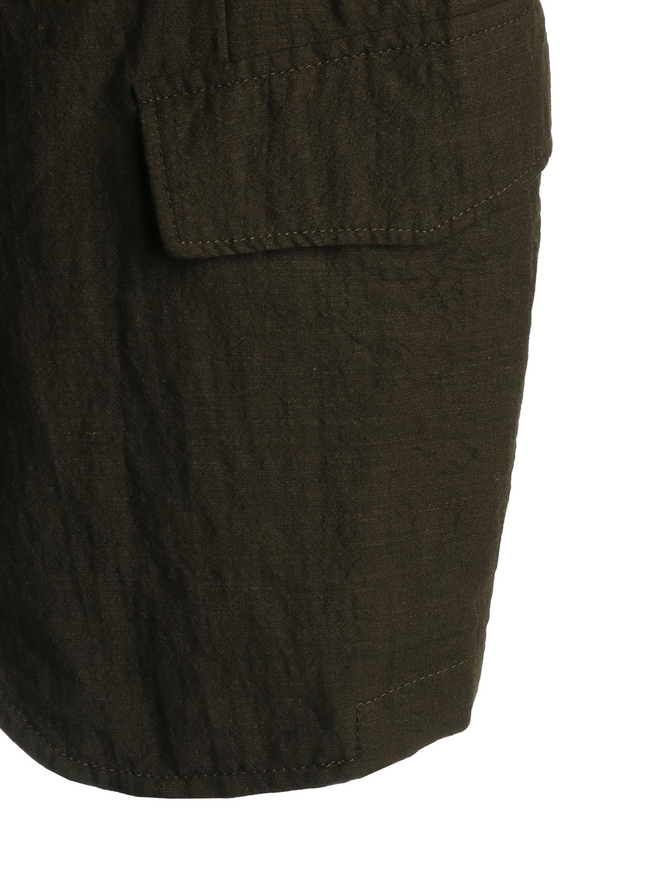 COTTON WOOL FLAX BROAD STAND COLLAR JACKET