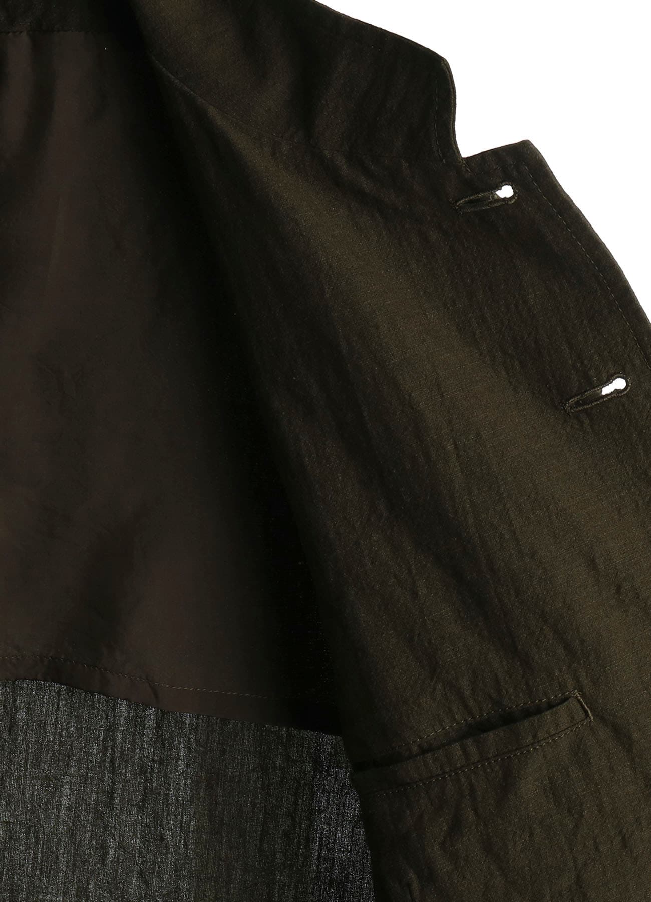 COTTON WOOL FLAX BROAD STAND COLLAR JACKET