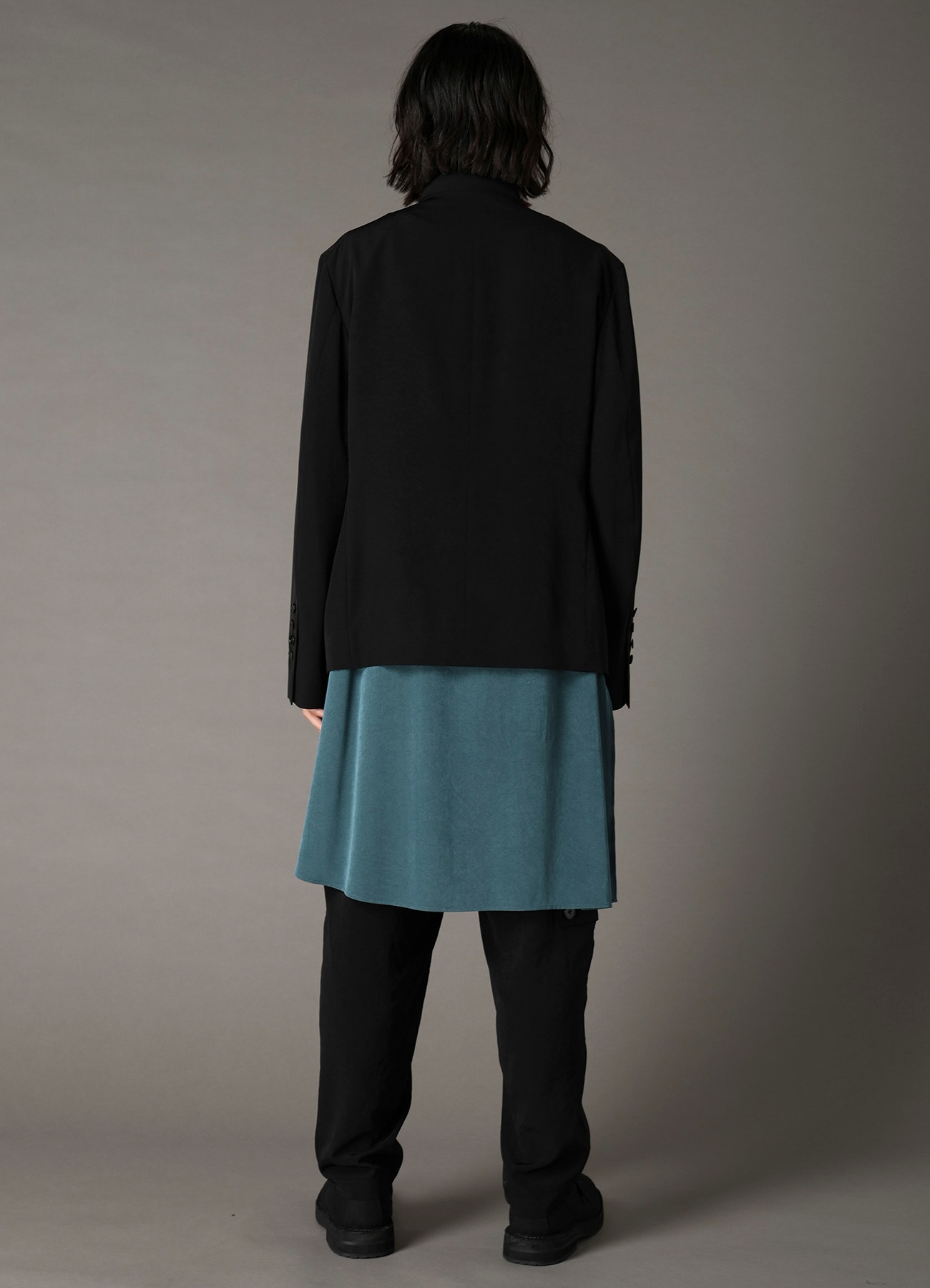 CREPE de CHINE MENS STAND COLLAR JACKET