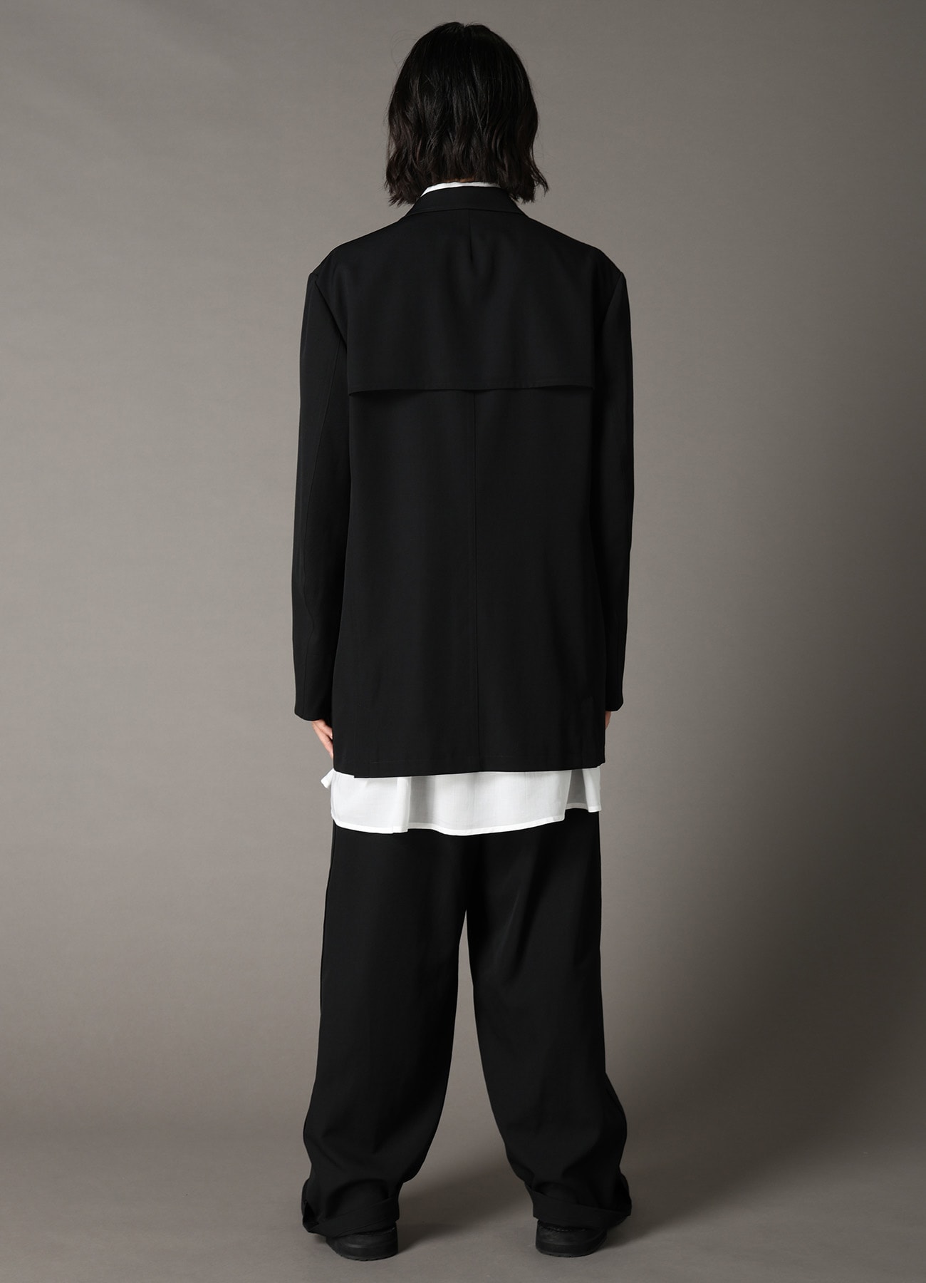 WOOL GABARDINE COVERALL JACKET