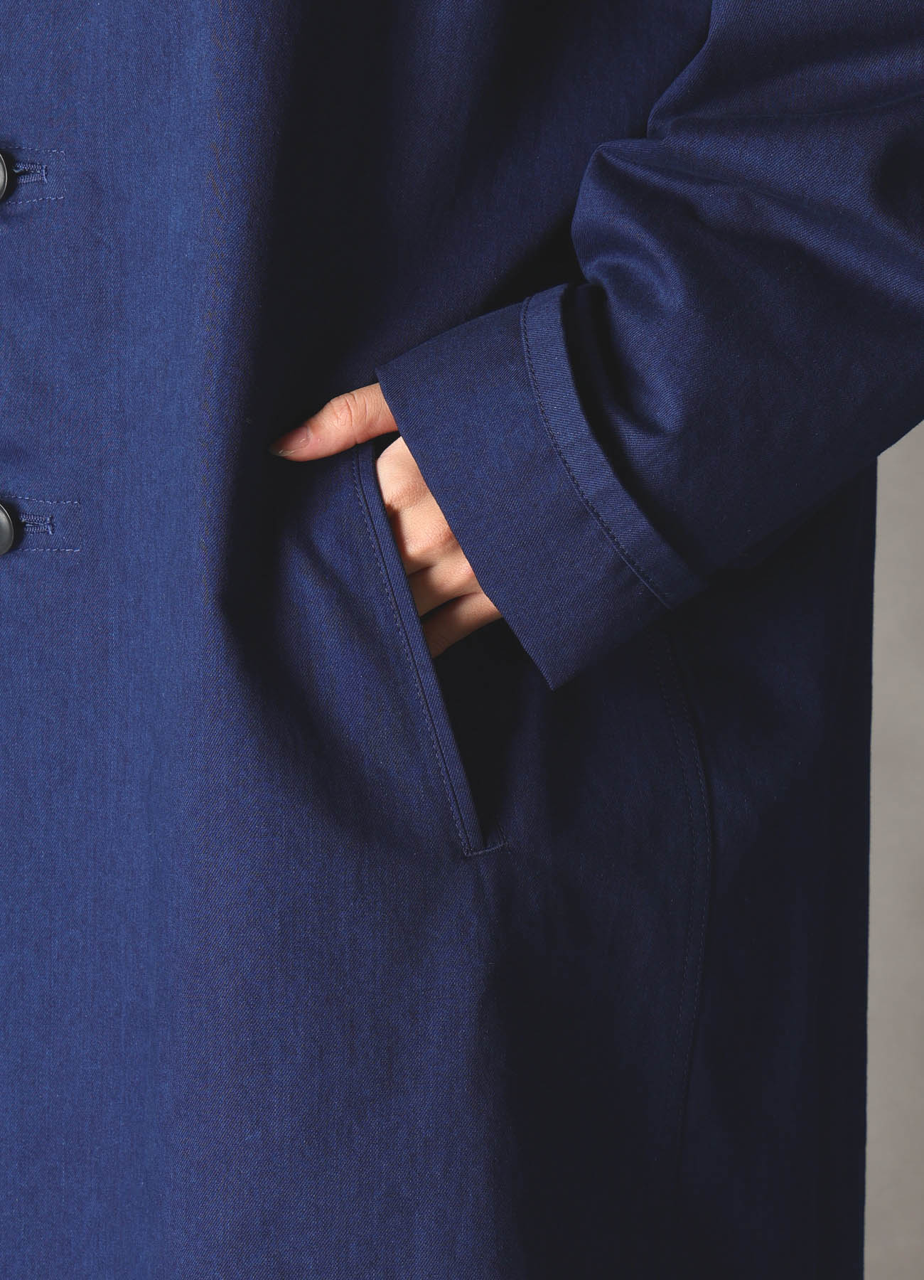 COTTON INDIGO TWILL SHIRT JACKET