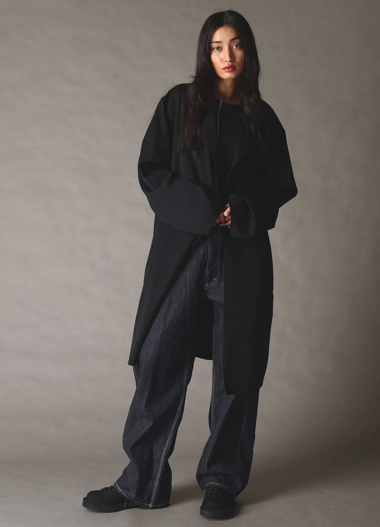 WOOL GABARDINE SHIRT JACKET