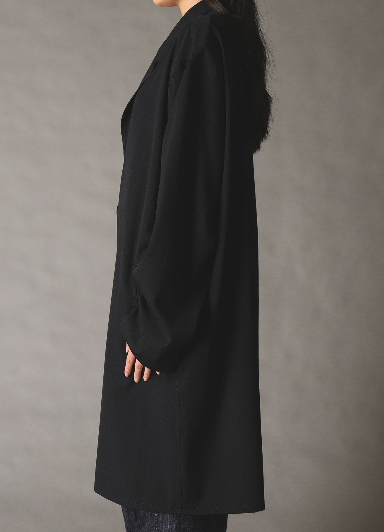 WOOL GABARDINE SHIRT JACKET