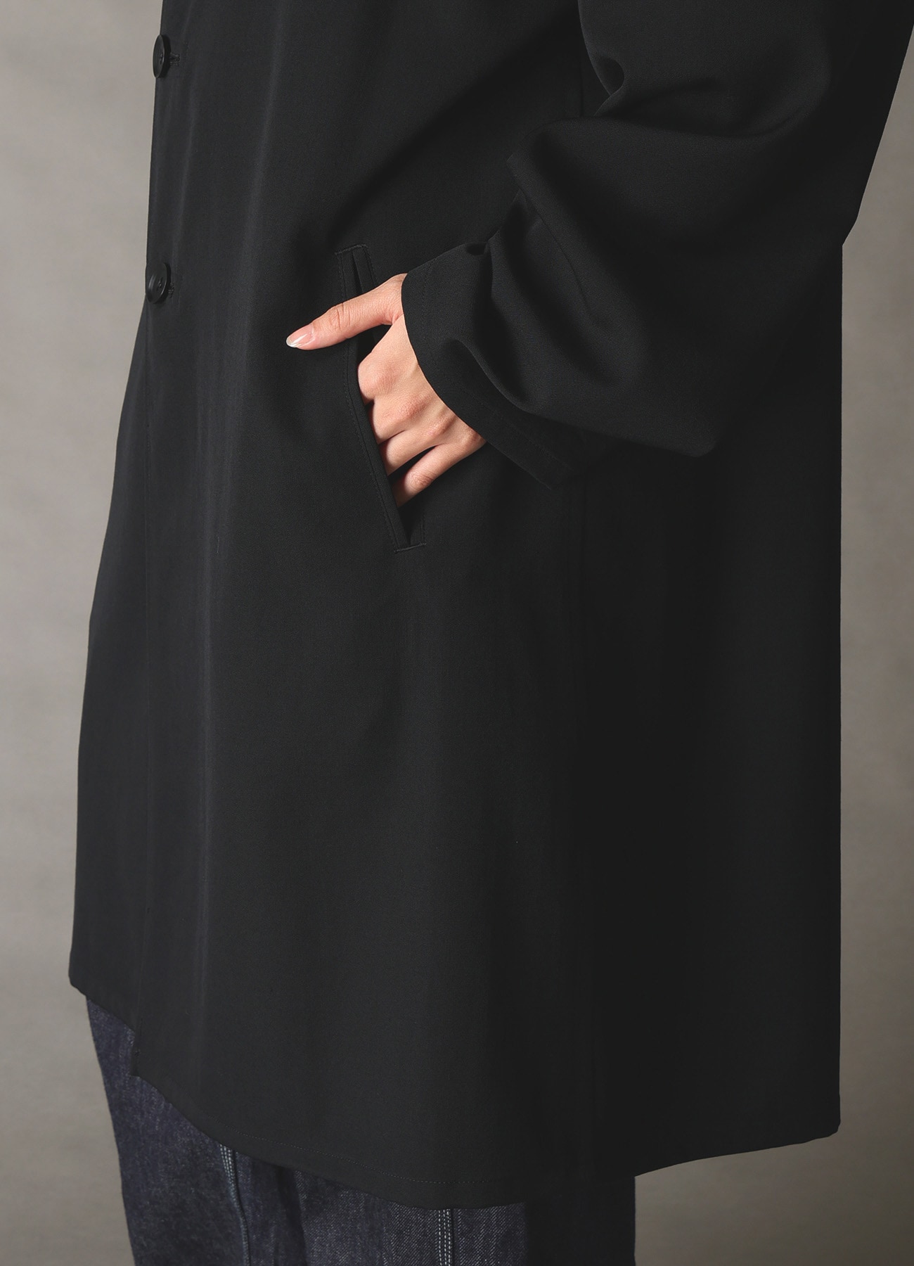 WOOL GABARDINE SHIRT JACKET