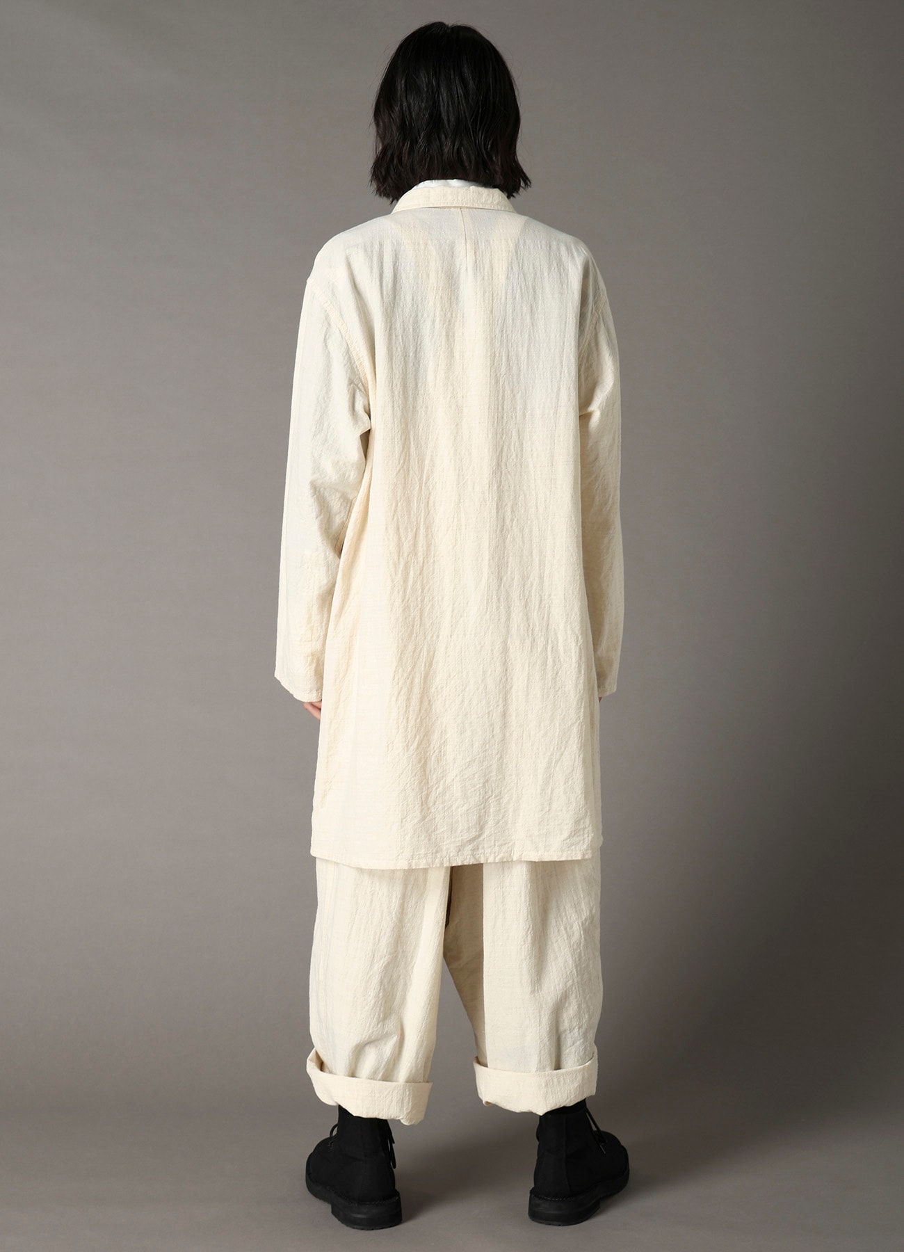 COTTON WOOL FLAX BROAD SHIRT JACKET