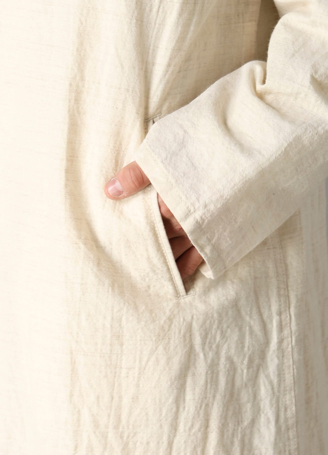 COTTON WOOL FLAX BROAD SHIRT JACKET