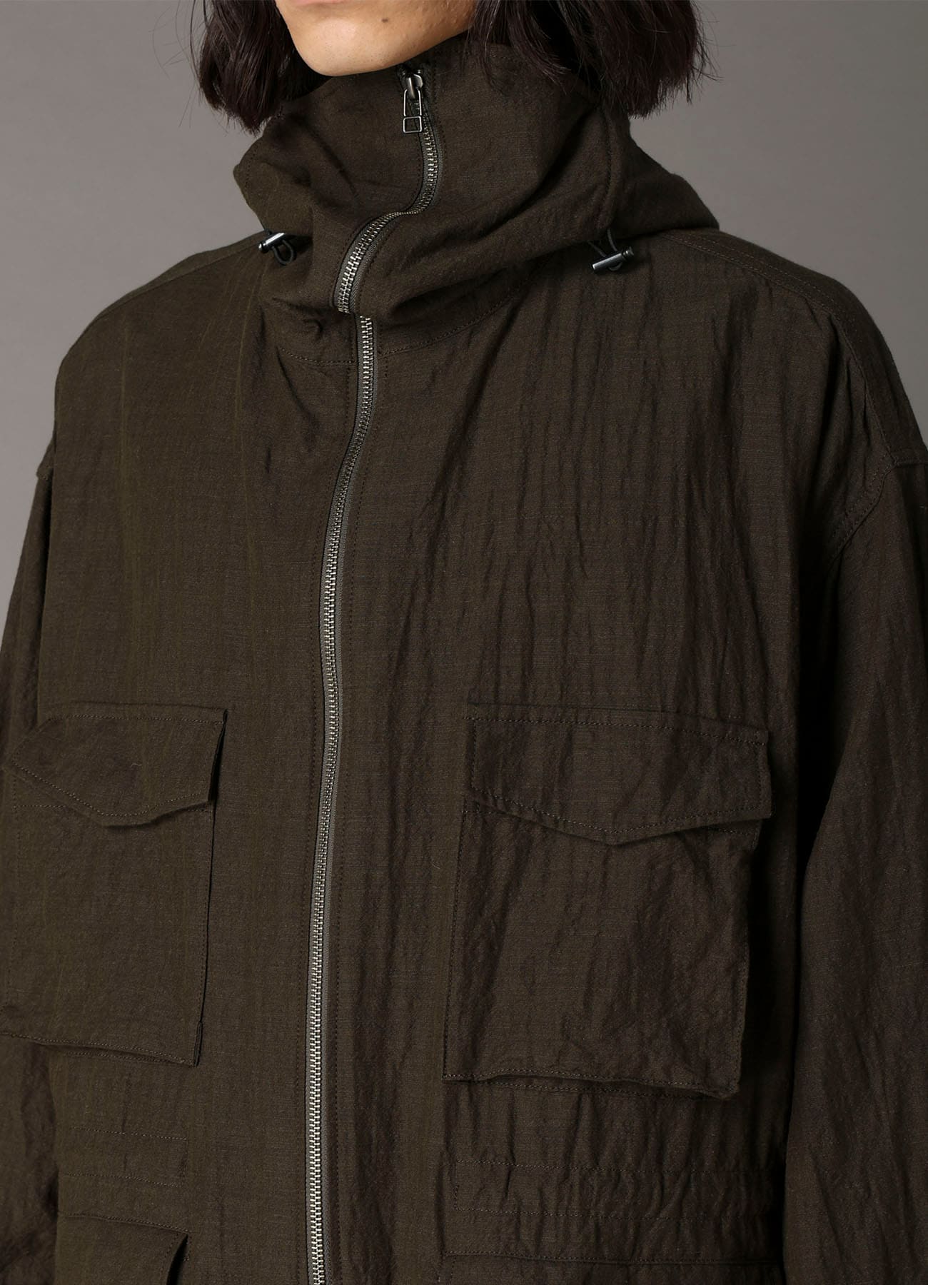 COTTON WOOL FLAX BROAD MOUNTAIN HOODIE