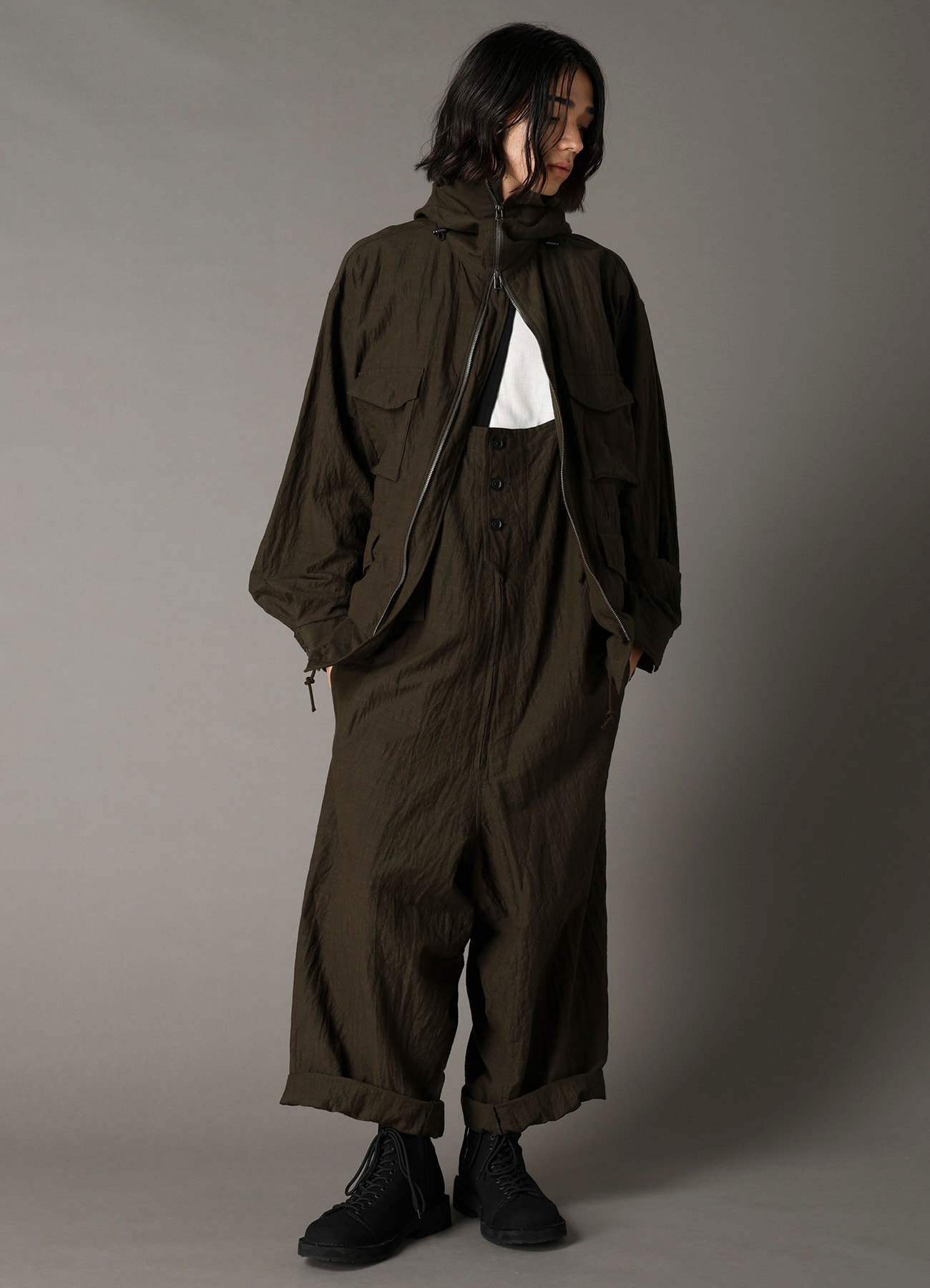 COTTON WOOL FLAX BROAD MOUNTAIN HOODIE