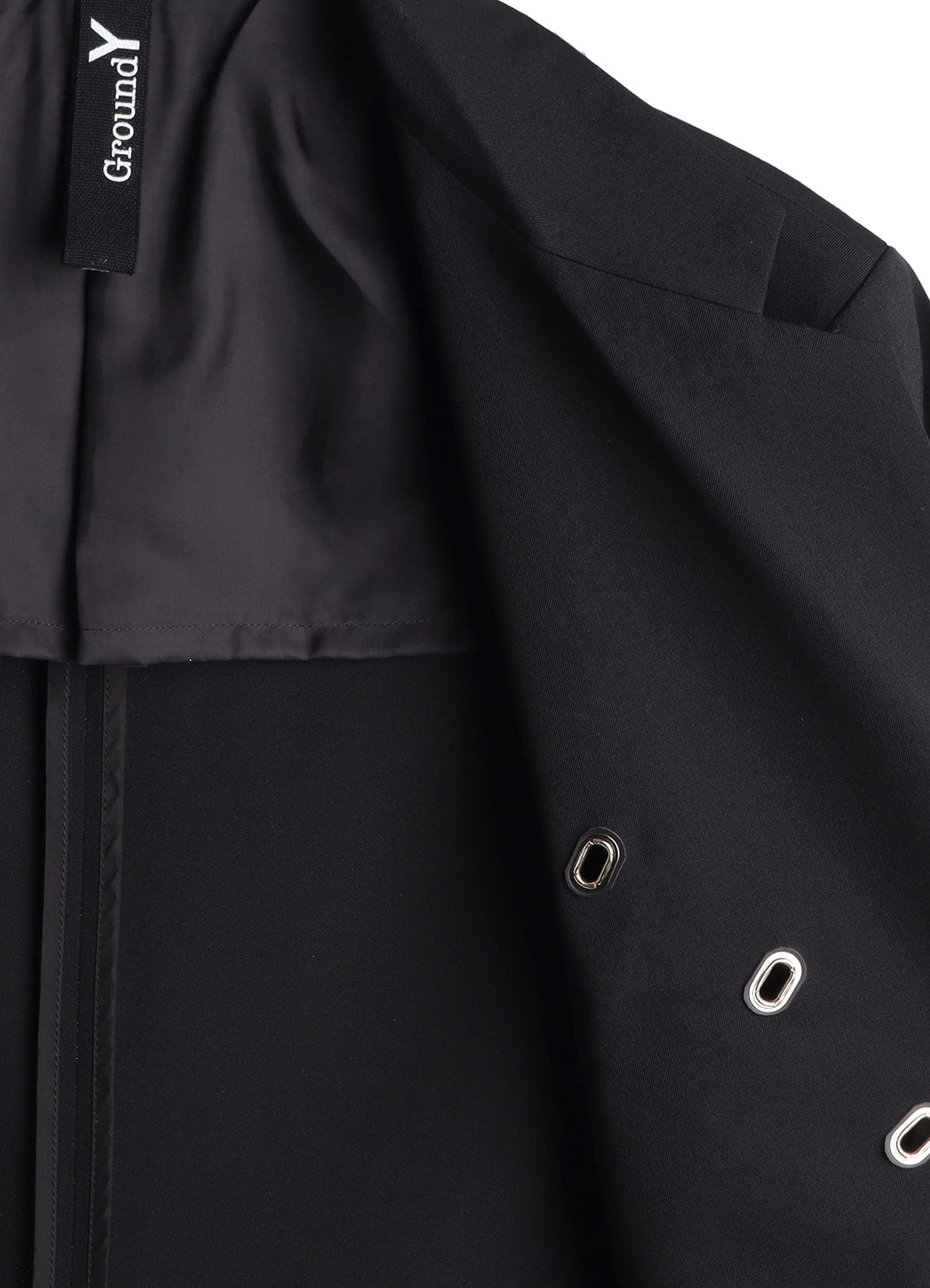 WOOL GABARDINE JACKET WITH EYELETS