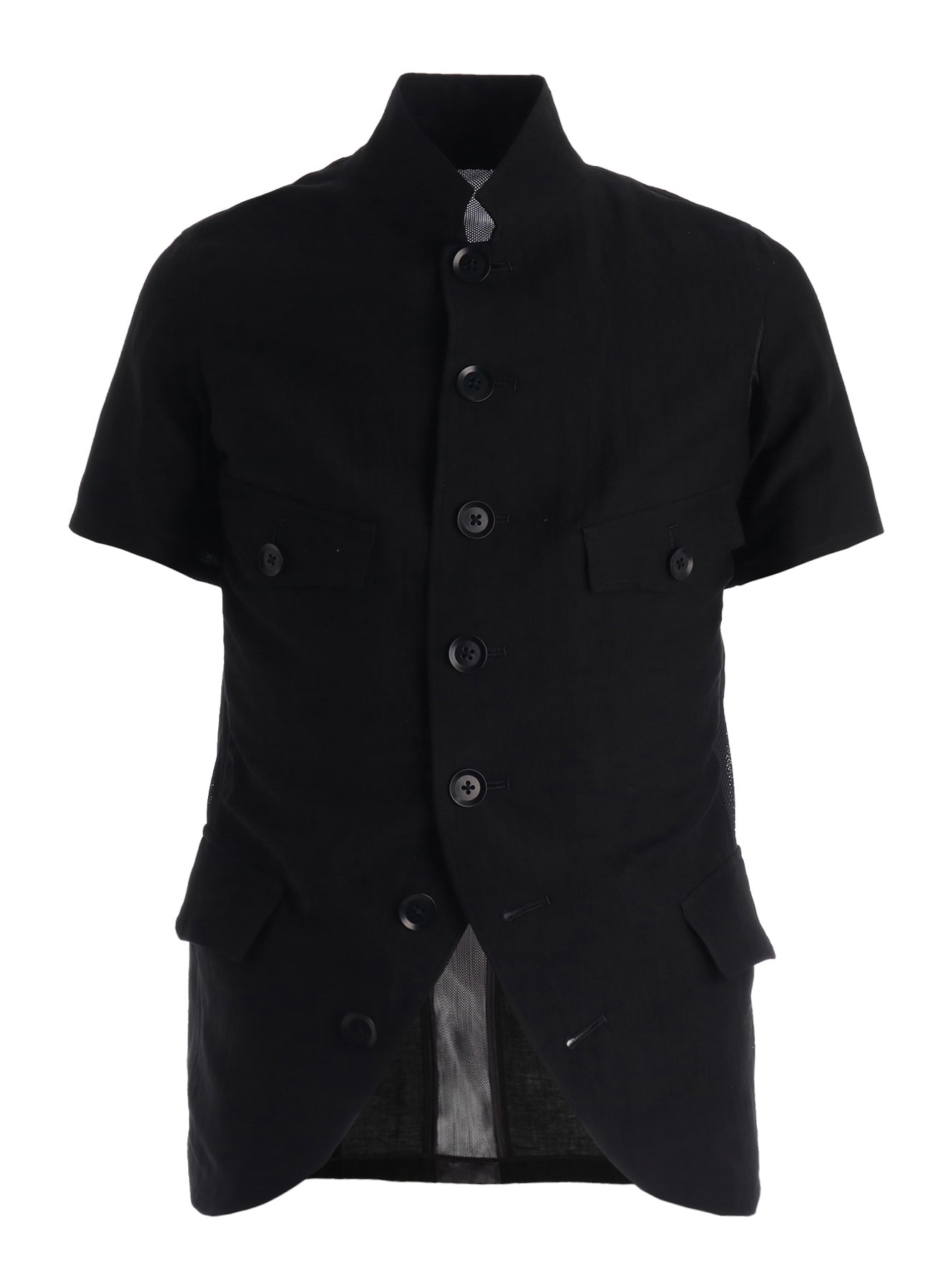 CUPRO/LINEN GABARDINE WOMEN’S SHORT SLEEVE JACKET