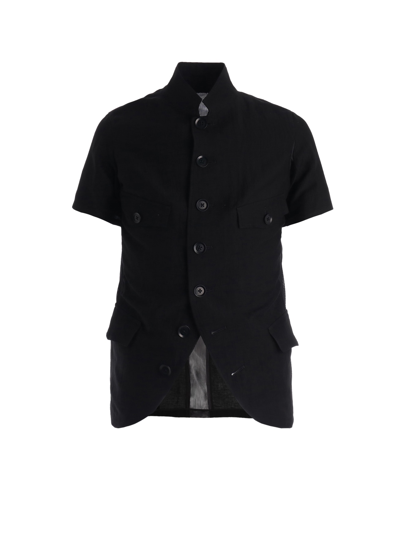 CUPRO/LINEN GABARDINE WOMEN’S SHORT SLEEVE JACKET