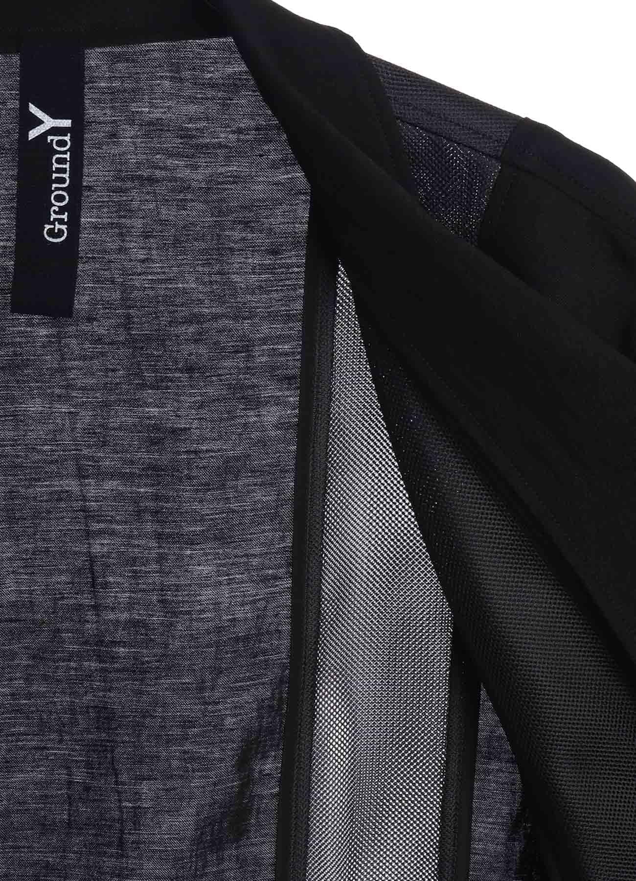 CUPRO/LINEN GABARDINE PANEL JACKET