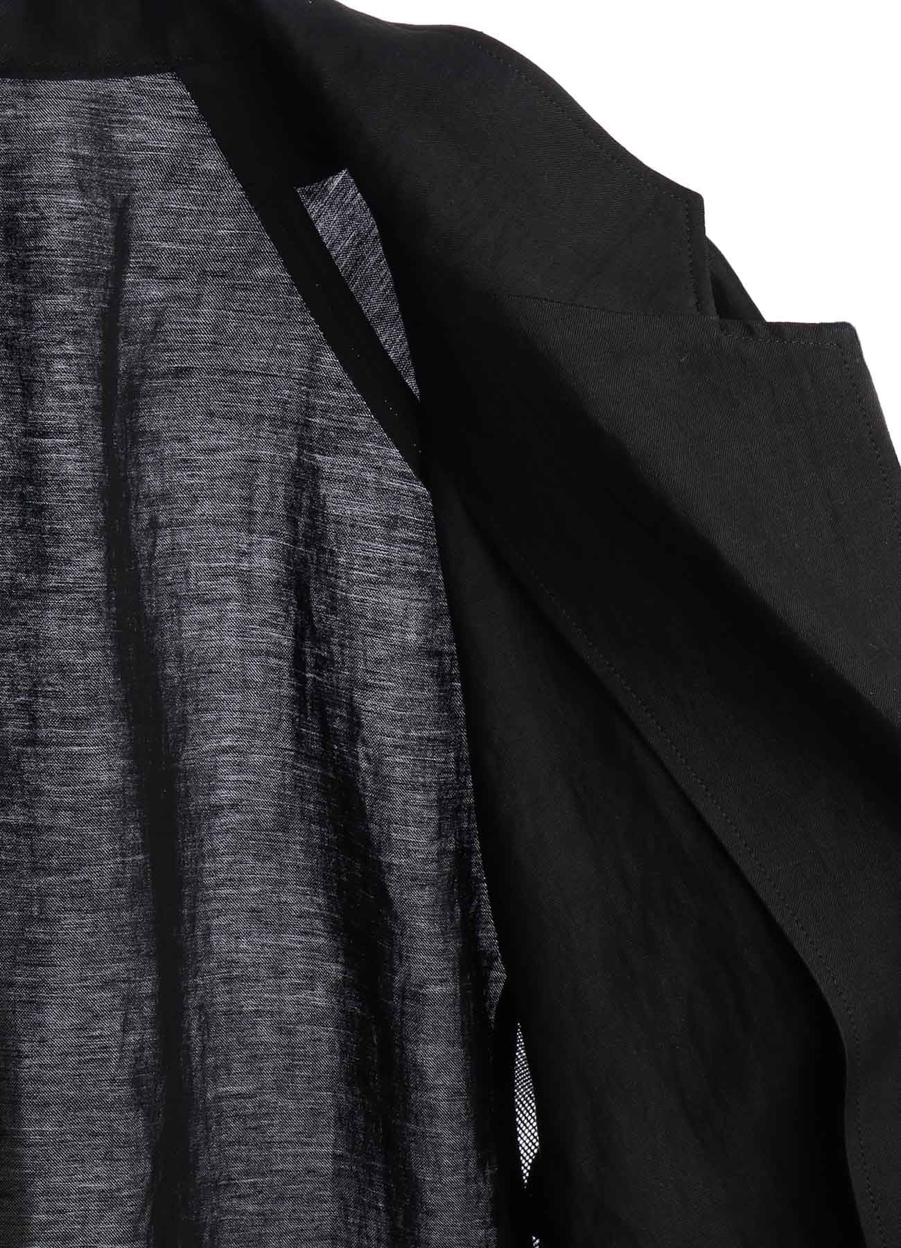 CUPRO/LINEN GABARDINE SHORT SLEEVE SHIRT JACKET