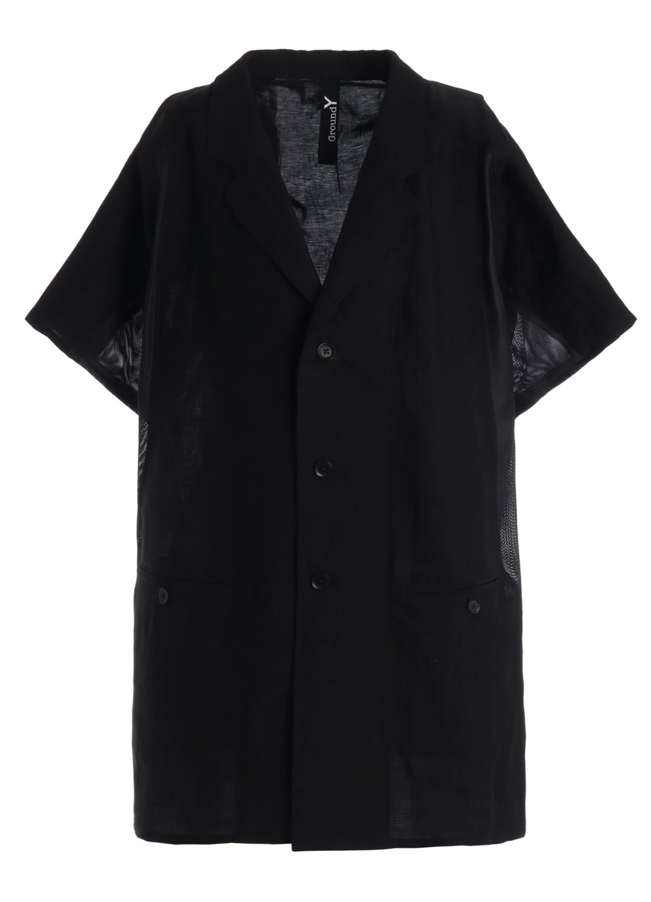 CUPRO/LINEN GABARDINE SHORT SLEEVE SHIRT JACKET