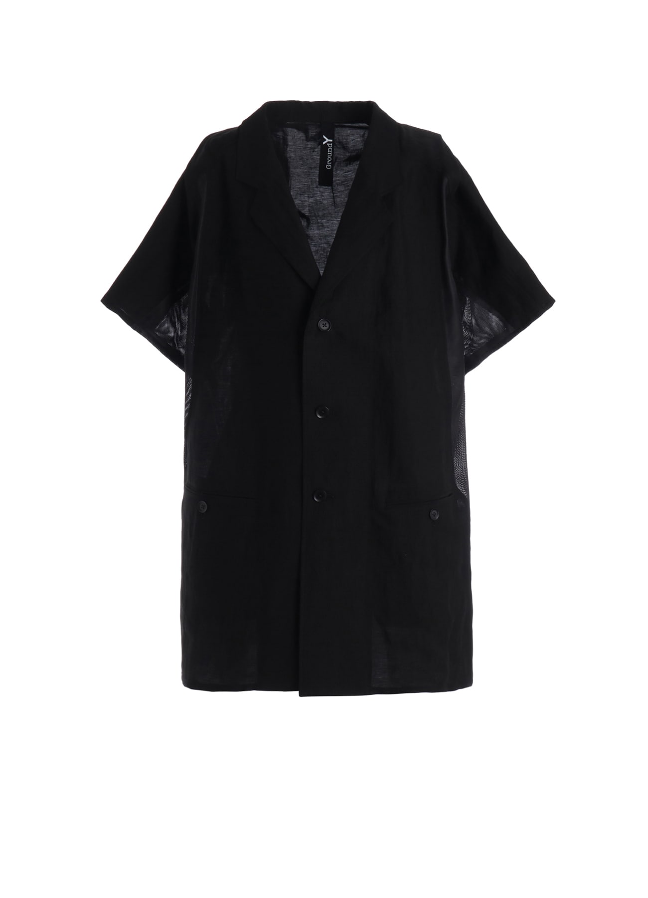 CUPRO/LINEN GABARDINE SHORT SLEEVE SHIRT JACKET