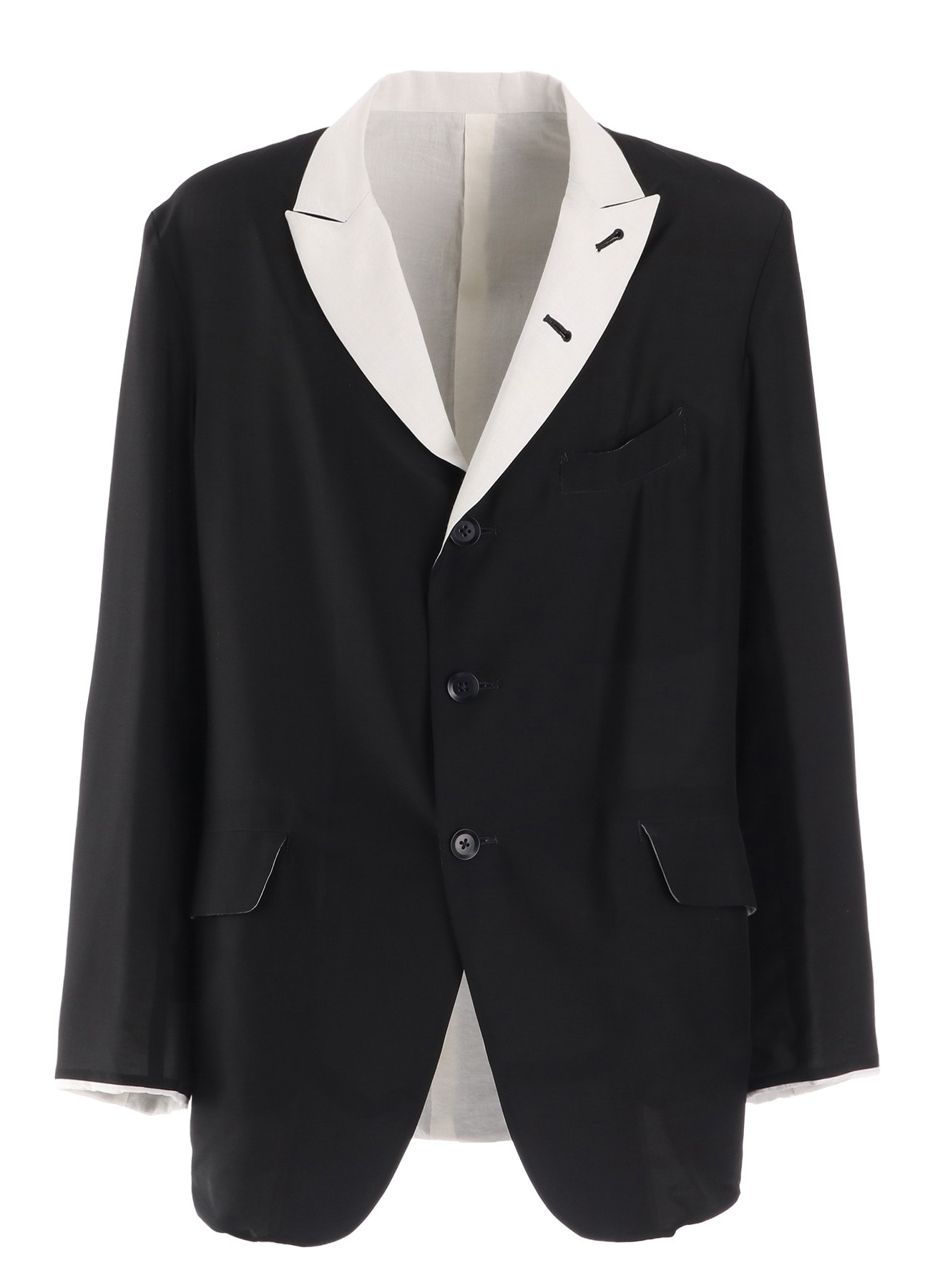 REVERSIBLE PEAKED LAPEL JACKET