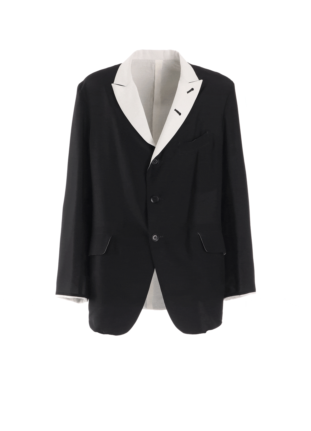 REVERSIBLE PEAKED LAPEL JACKET
