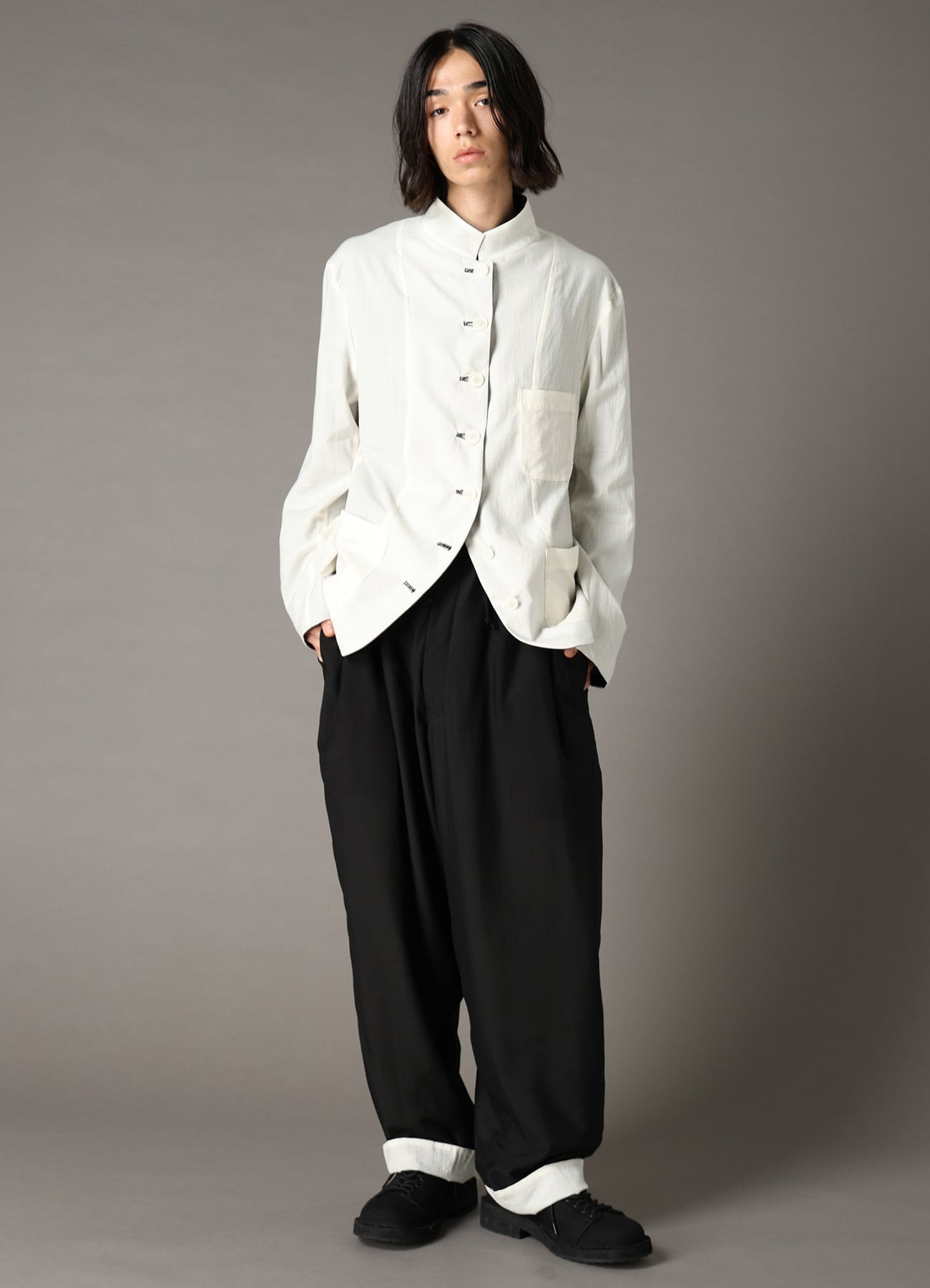 REVERSIBLE STAND COLLAR JACKET