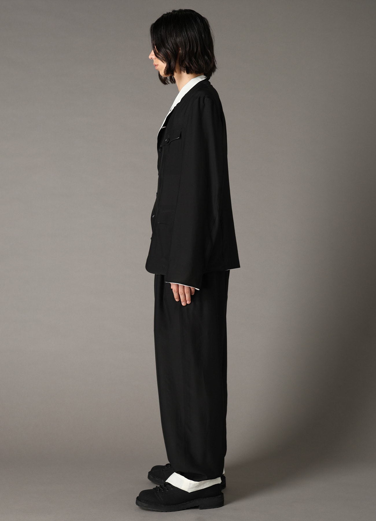 REVERSIBLE STAND COLLAR JACKET