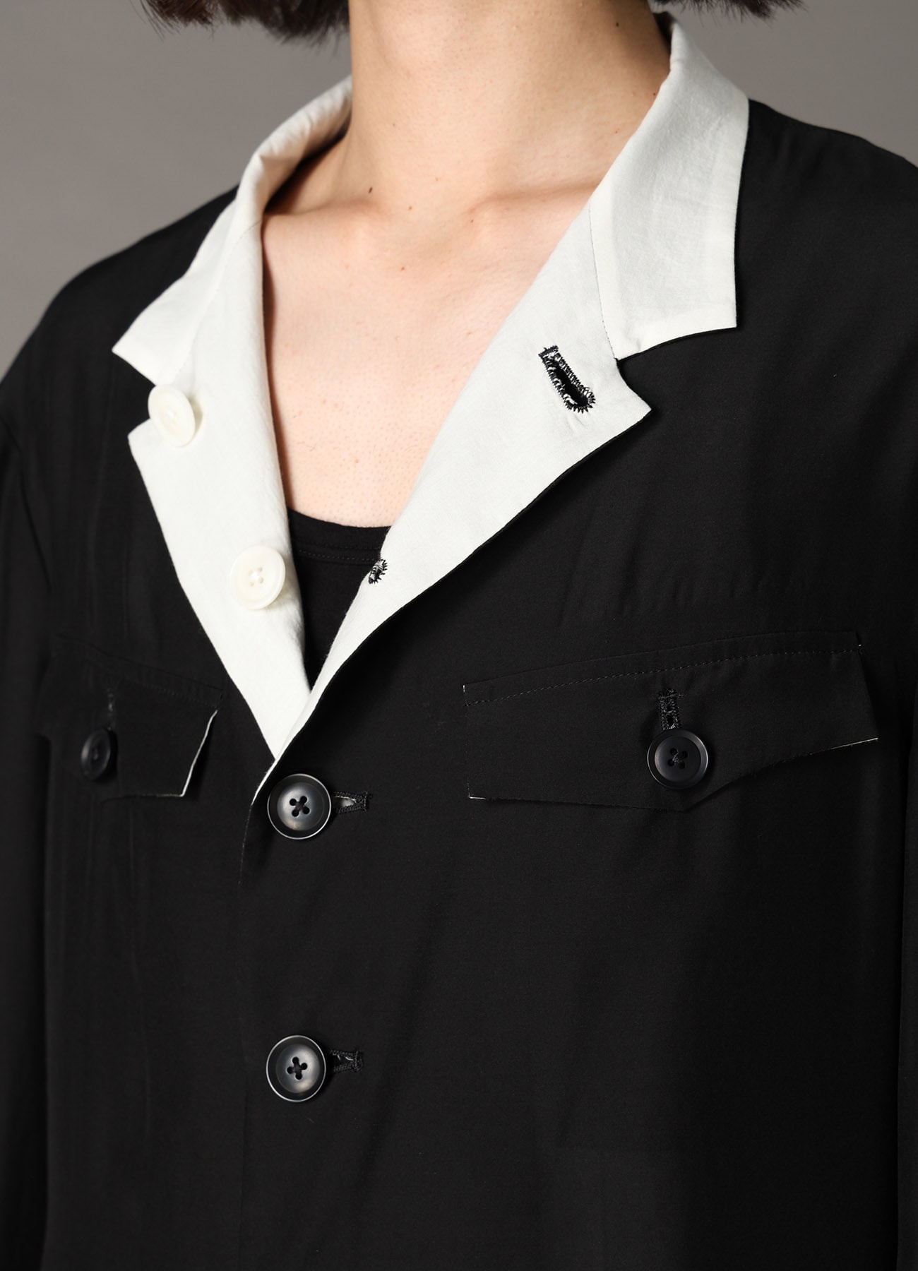 REVERSIBLE STAND COLLAR JACKET