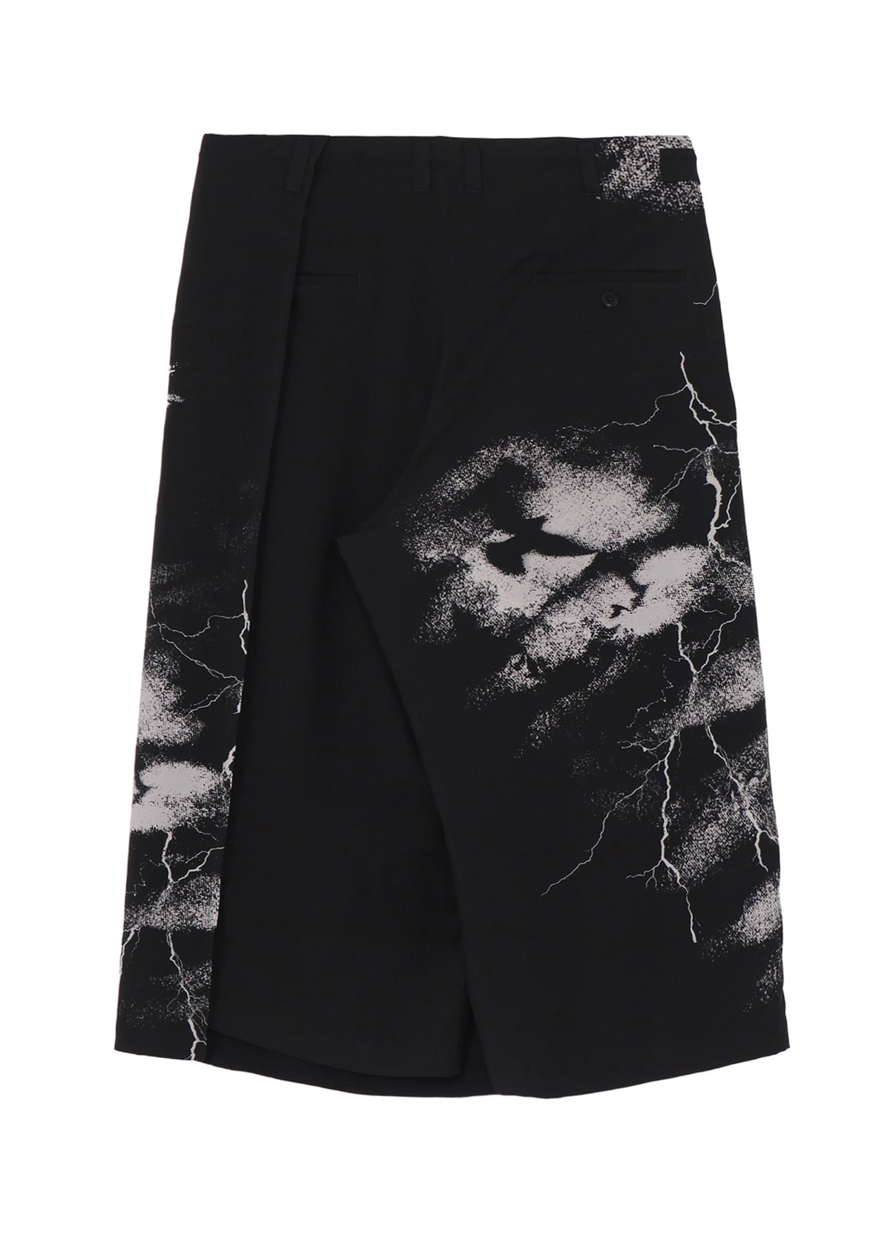 CROW PATTERN WRAP PANTS