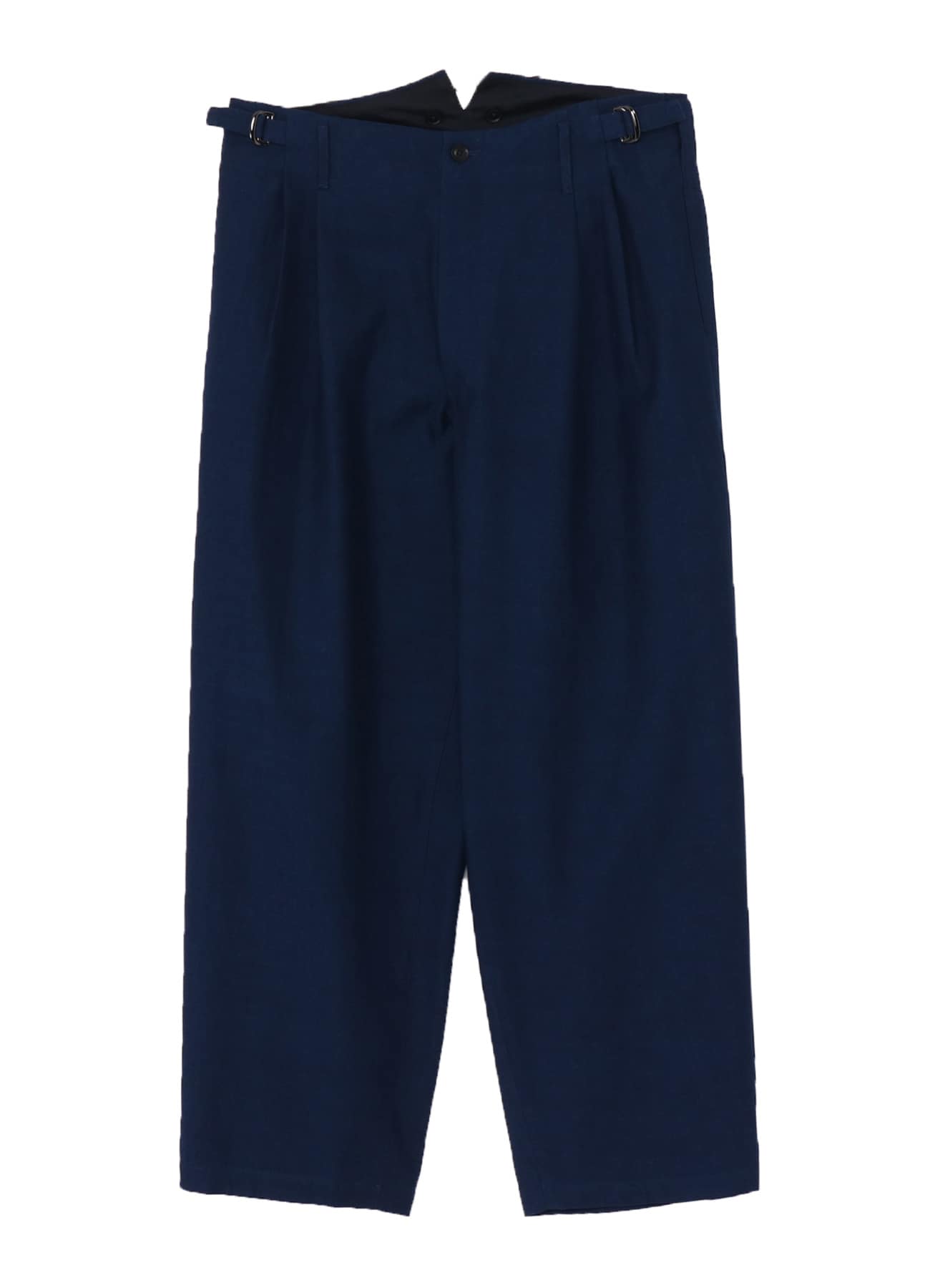 COTTON INDIGO TWILL 2-TUCK PANTS