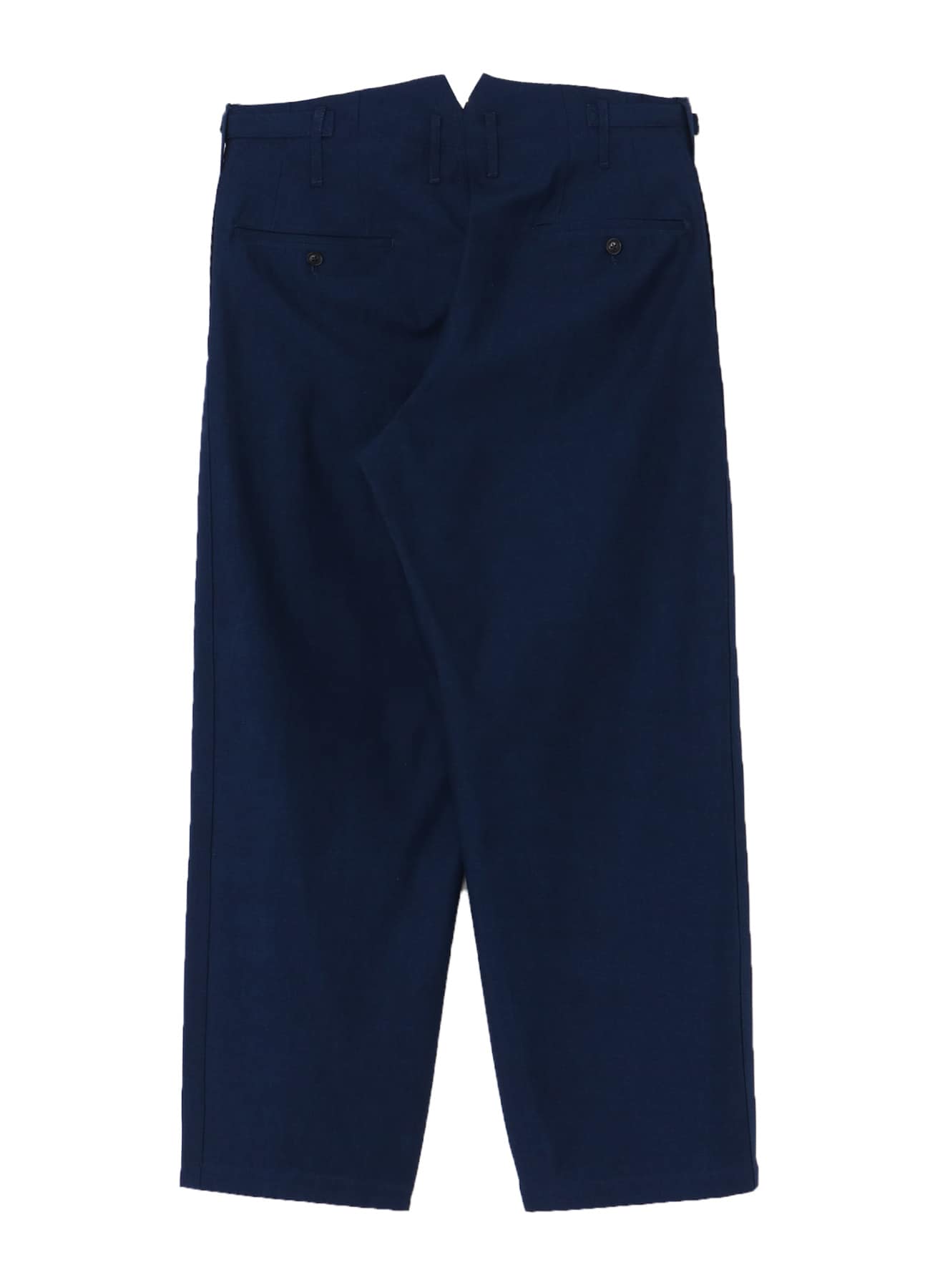 COTTON INDIGO TWILL 2-TUCK PANTS