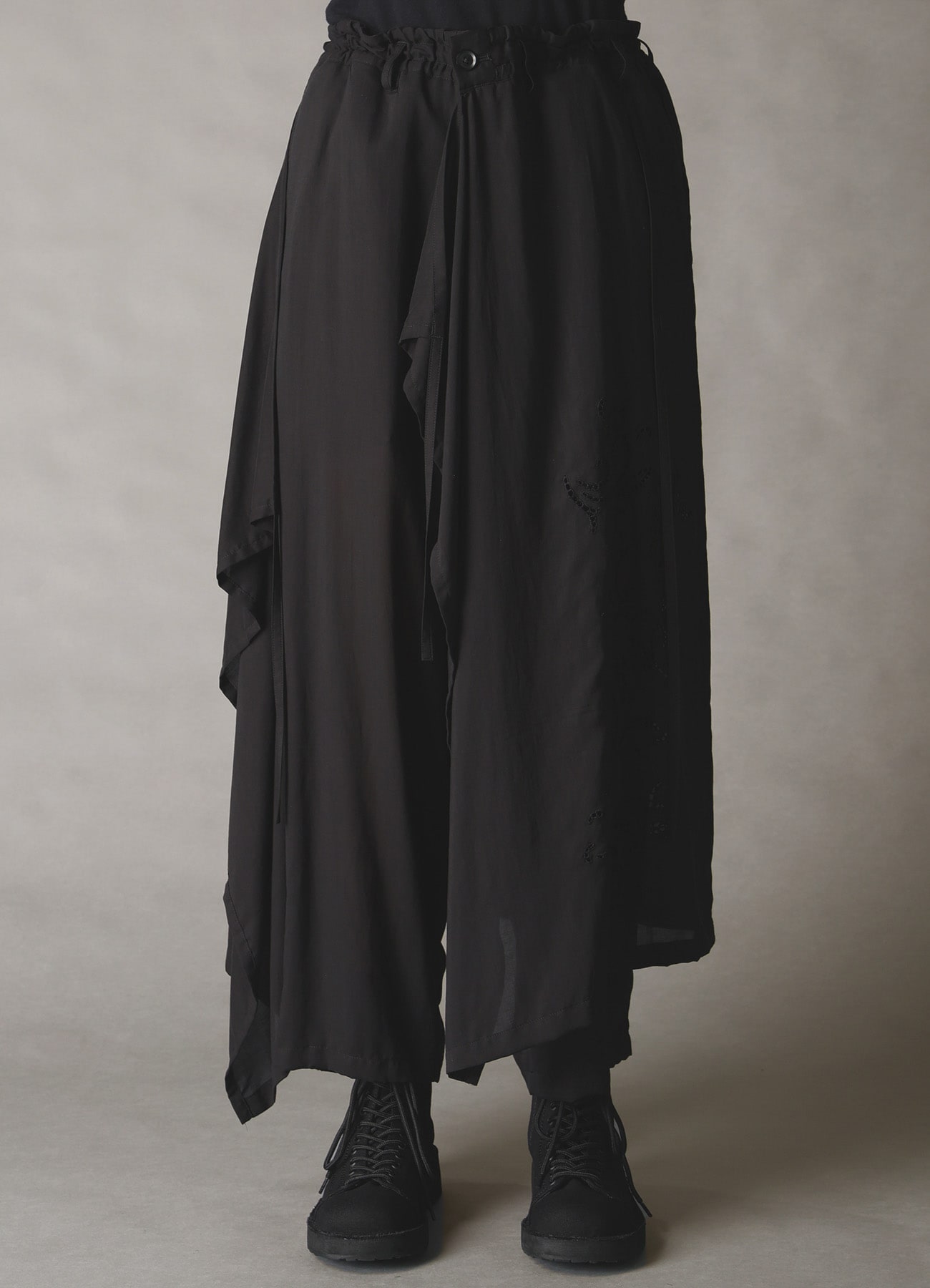 CELLULOSE LAWN BRODERIE 3-WAY SKIRT PANTS