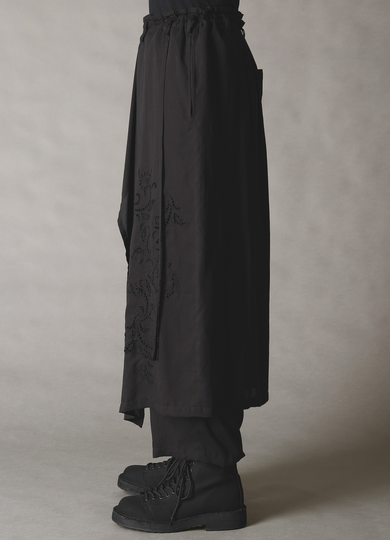 CELLULOSE LAWN BRODERIE 3-WAY SKIRT PANTS