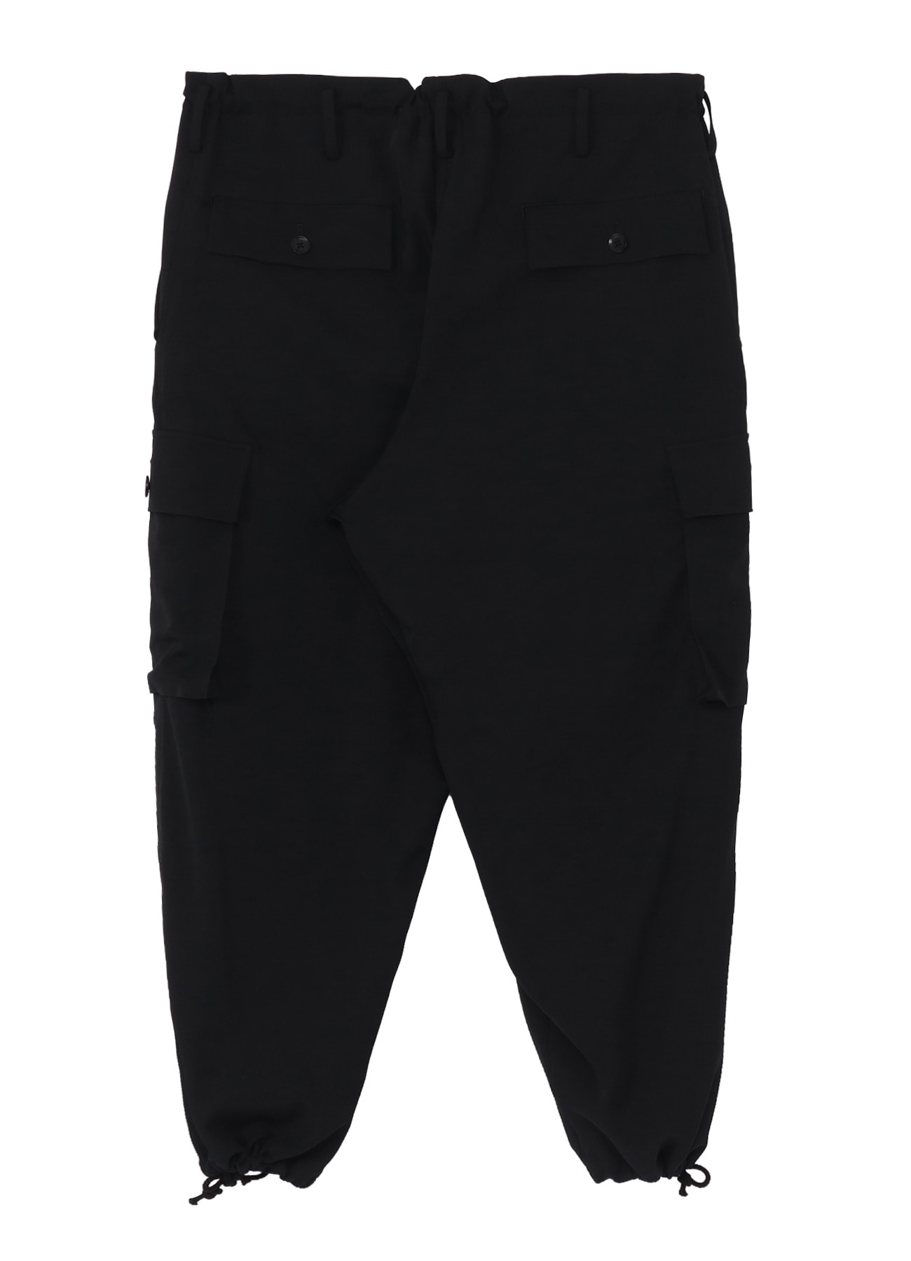 WOOL GABARDINE TAPERED CARGO PANTS