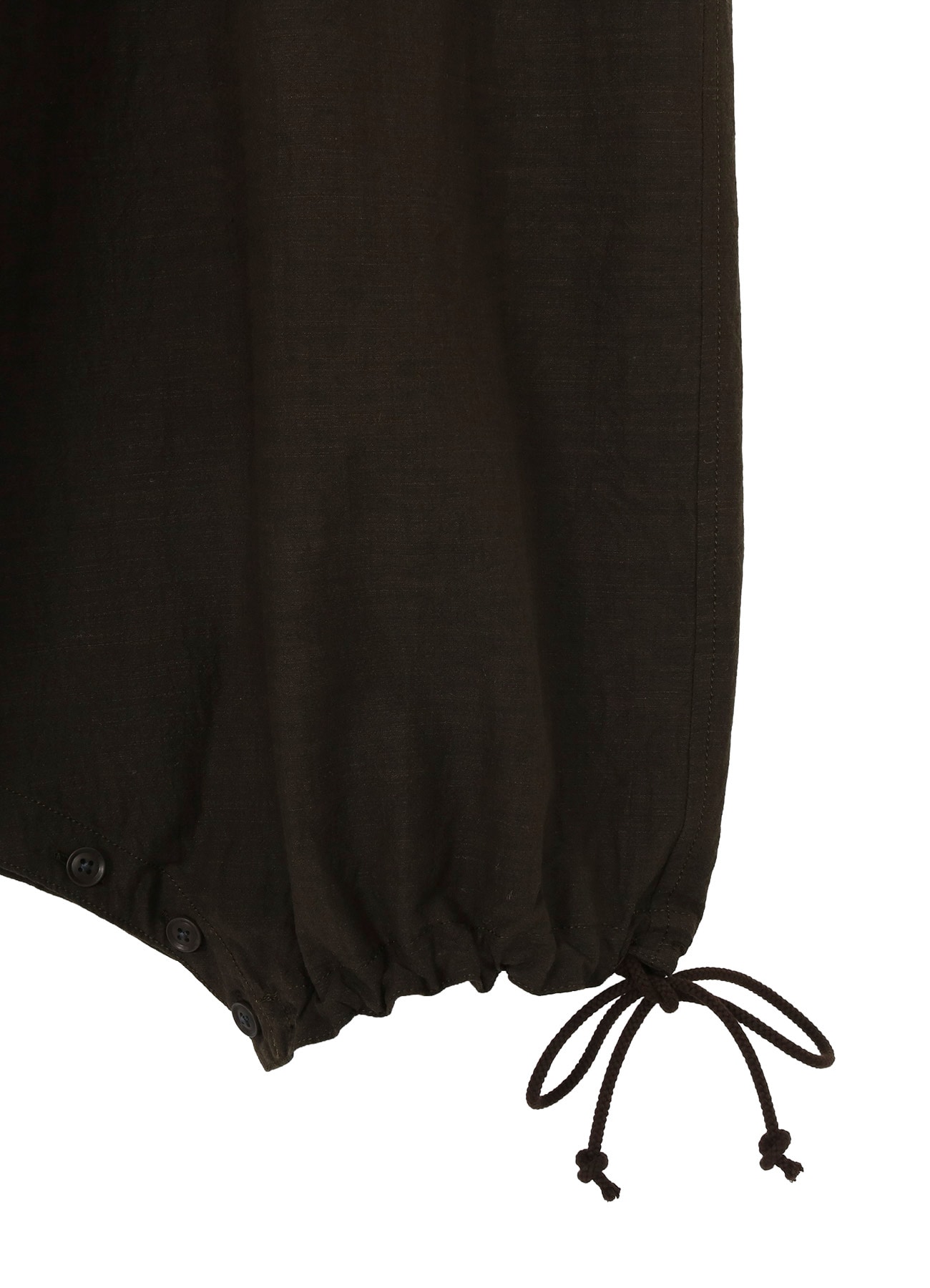 COTTON WOOL FLAX BROAD INSEAM BUTTON SAROUEL PANTS