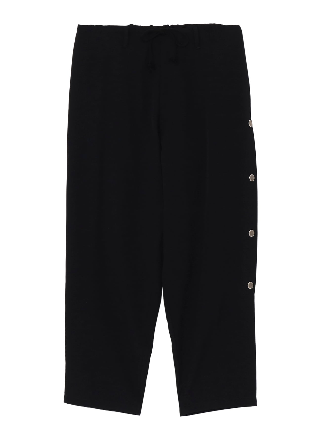 WOOL GABARDINE DRAWSTRING PANTS WITH EYELETS