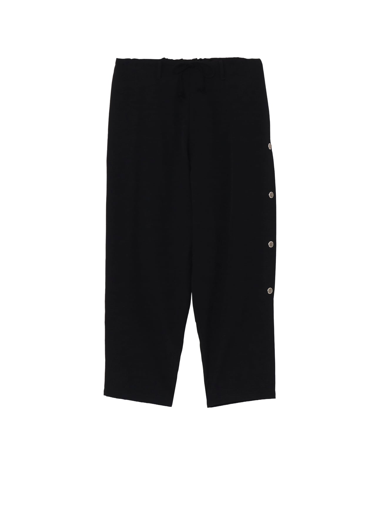 WOOL GABARDINE DRAWSTRING PANTS WITH EYELETS