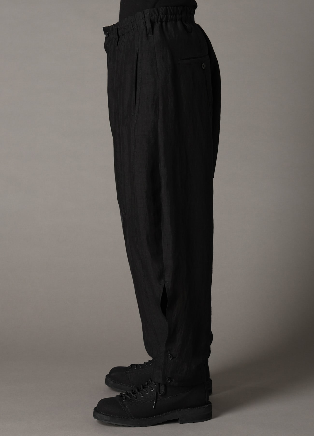 CUPRO/LINEN GABARDINE PANEL PANTS